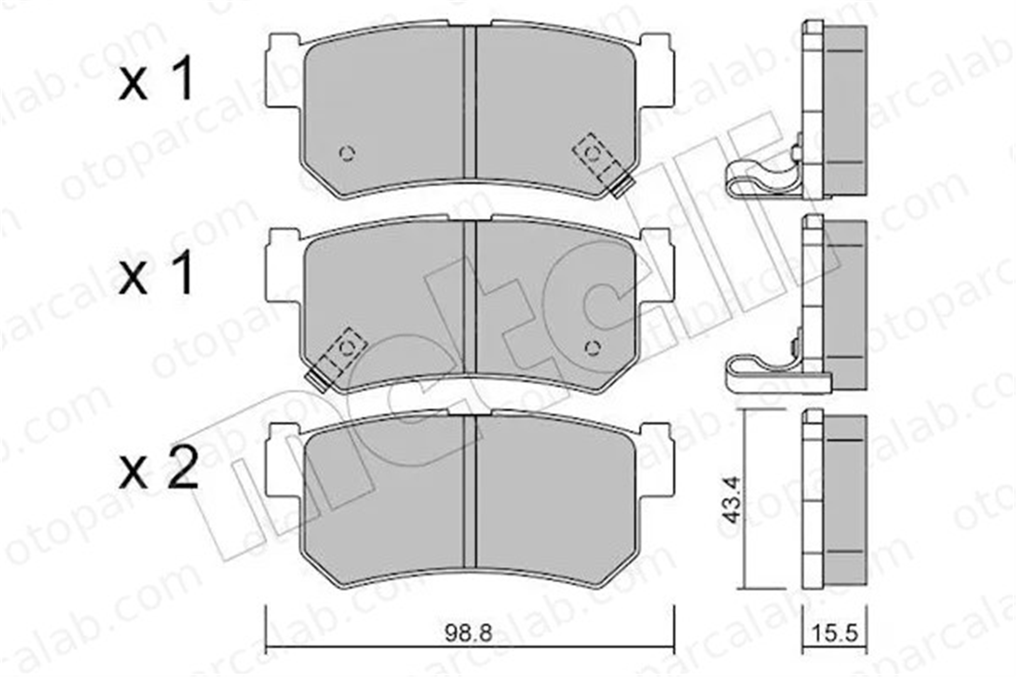 AP 05P1210 Fren Disk Balata Arka SSANGYONG KORANDO REXTON / REXTON II 4841305100 4841305102