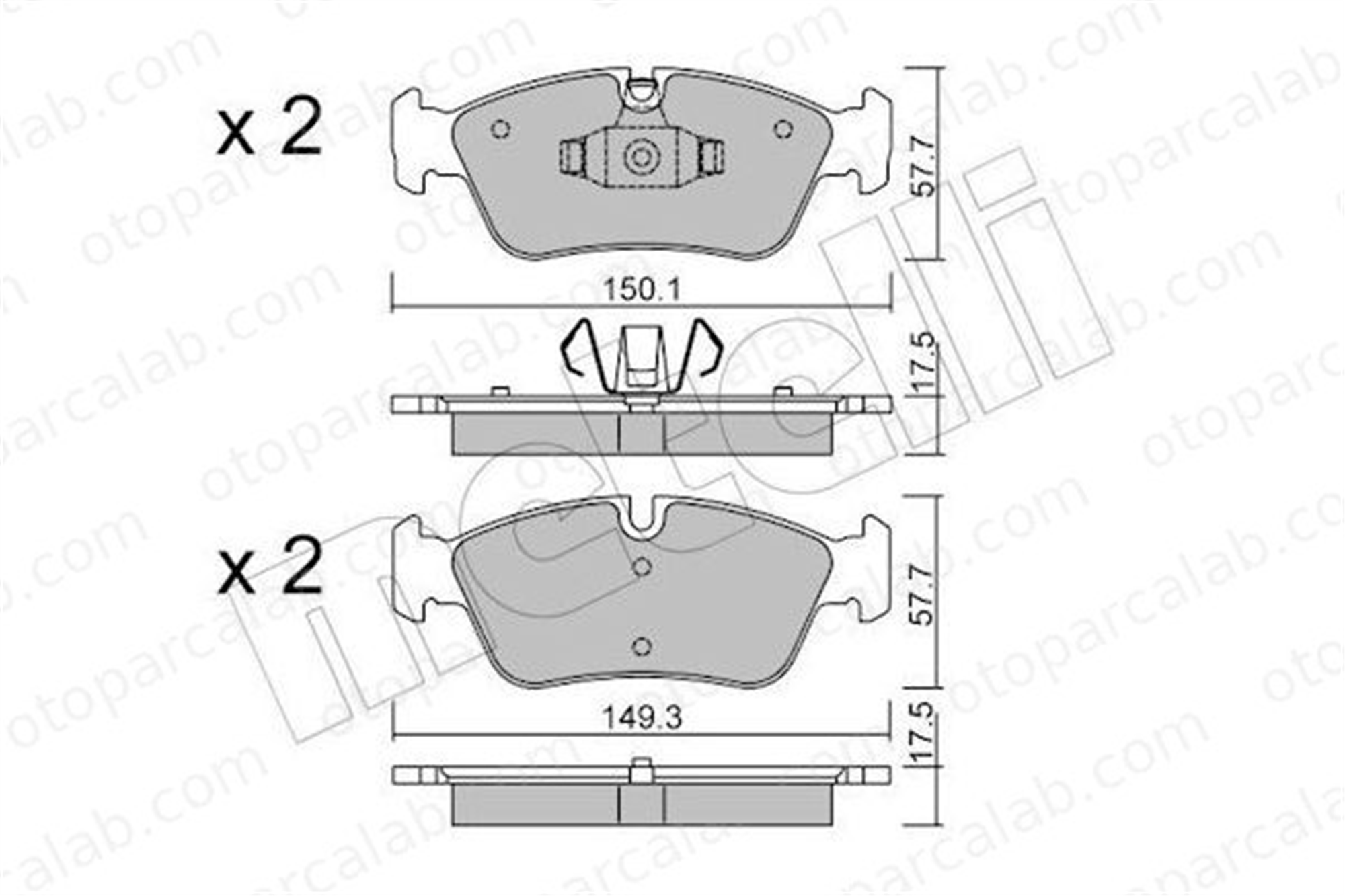 AP 05P1250 Fren Disk Balata Ön BMW 1 3 34116769763 34116769951