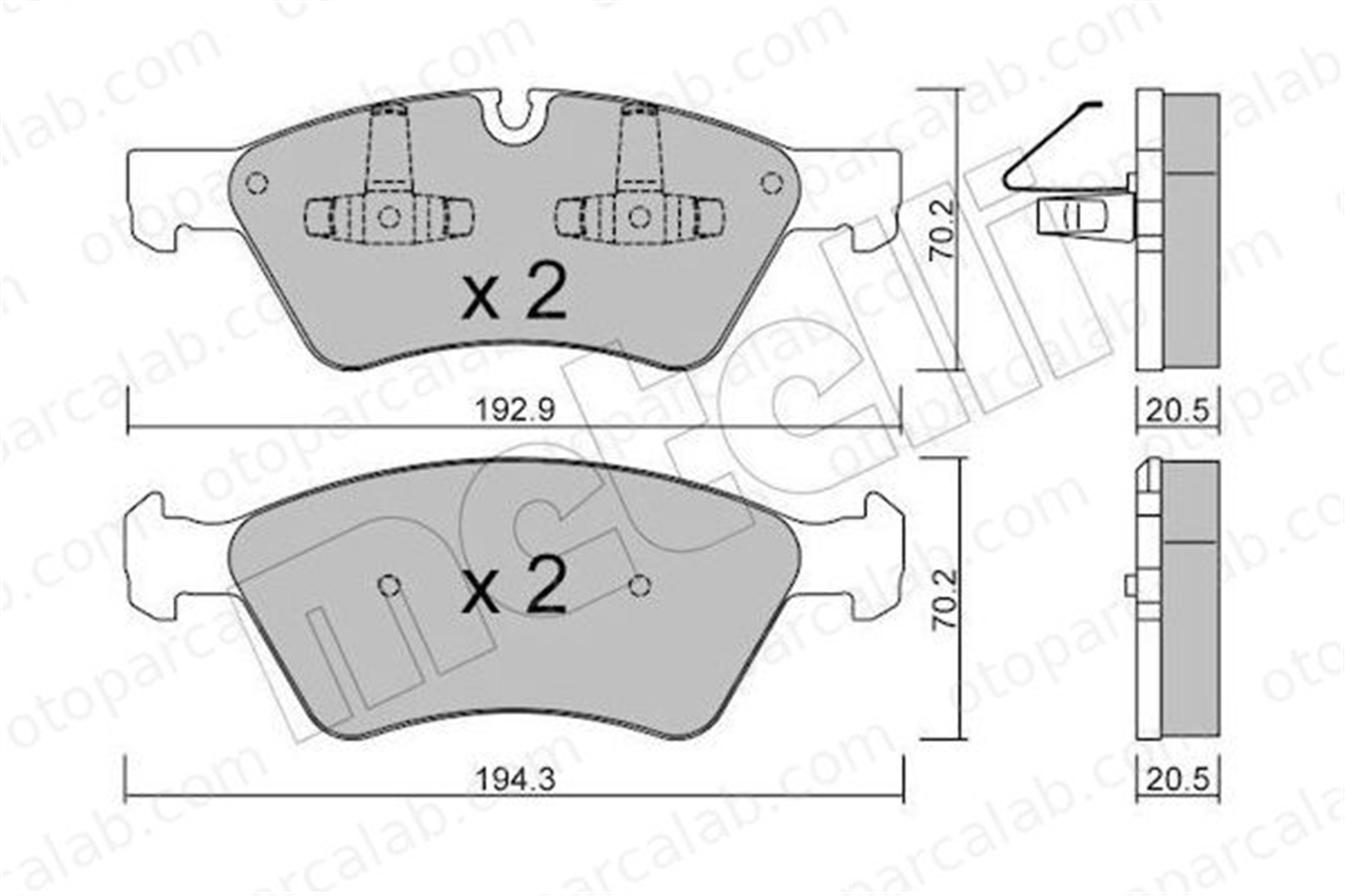 AP 05P1253 Fren Disk Balata Ön MERCEDES-BENZ R-SERISI E-SERISI 1644200820 1644201820
