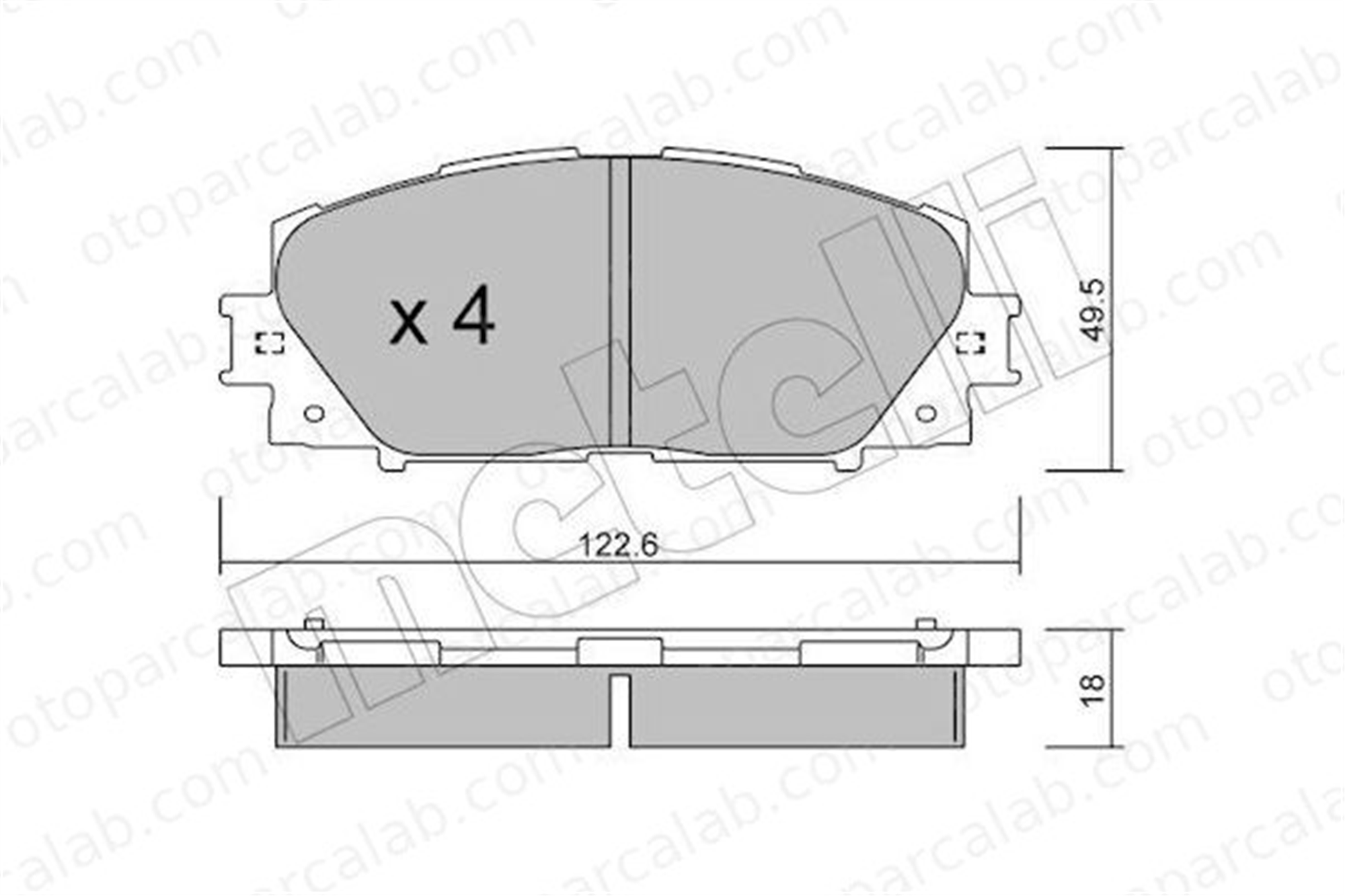 AP 05P1333 Fren Disk Balata Ön TOYOTA YARIS DAIHATSU CHARADE VIII 446512640 446552180