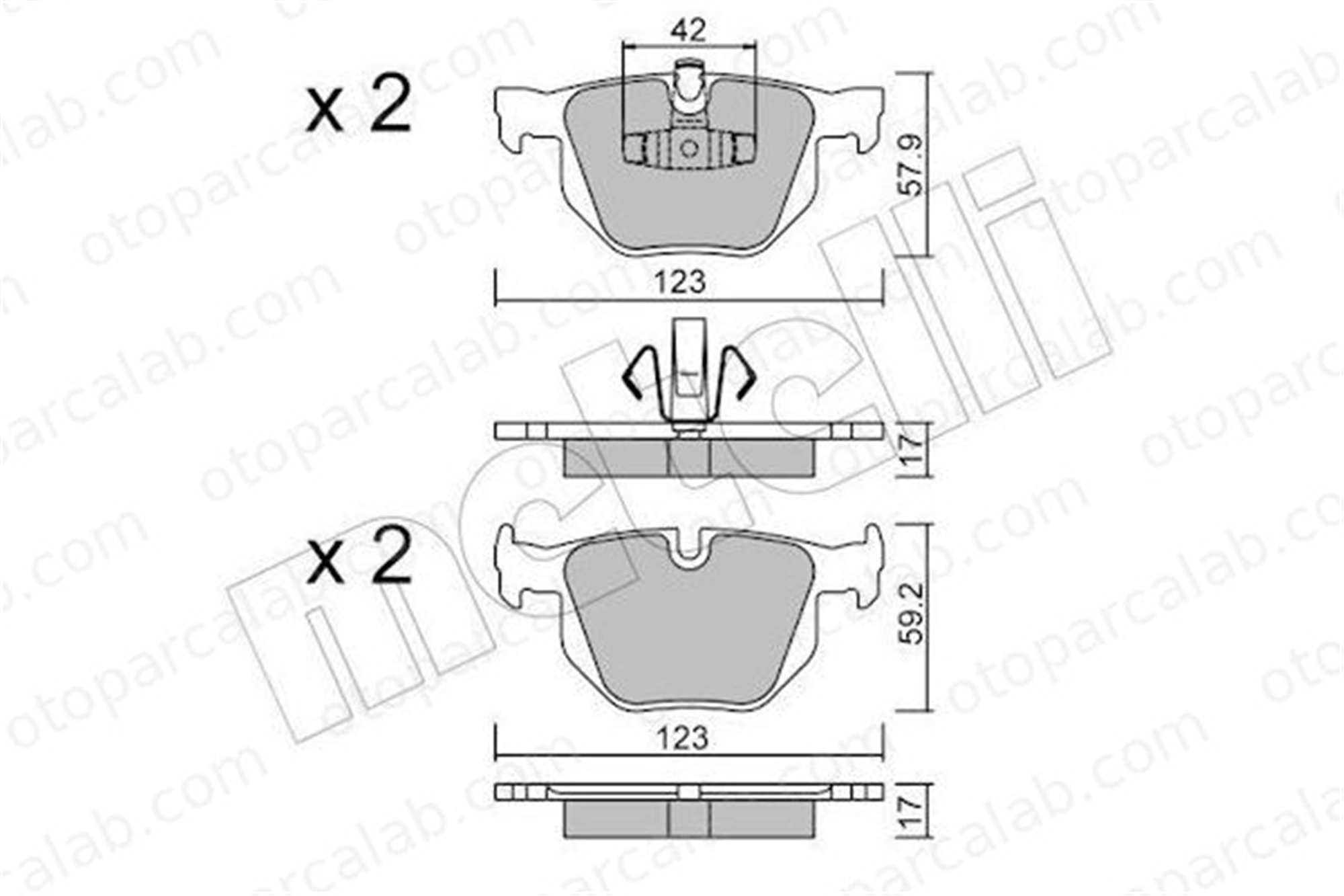 AP 05P1476 Fren Disk Balata Arka BMW 3 Coupe 3 Touring 34216769105 34216775678