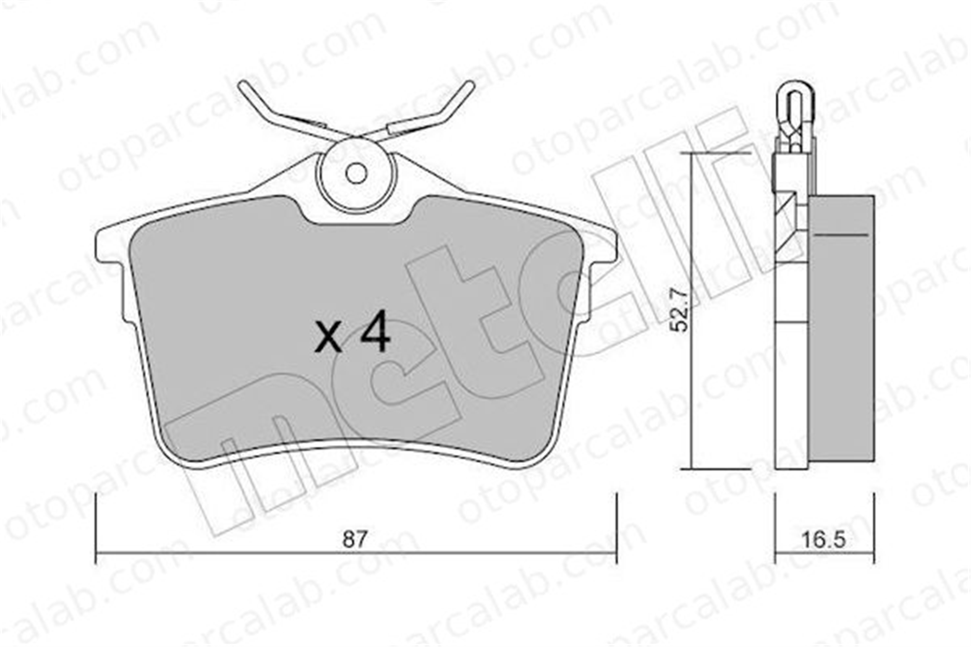 AP 05P1500 Fren Disk Balata Arka CITROËN BERLINGO Kasa/büyük limuzin BERLINGO MULTISPACE 425414 425415