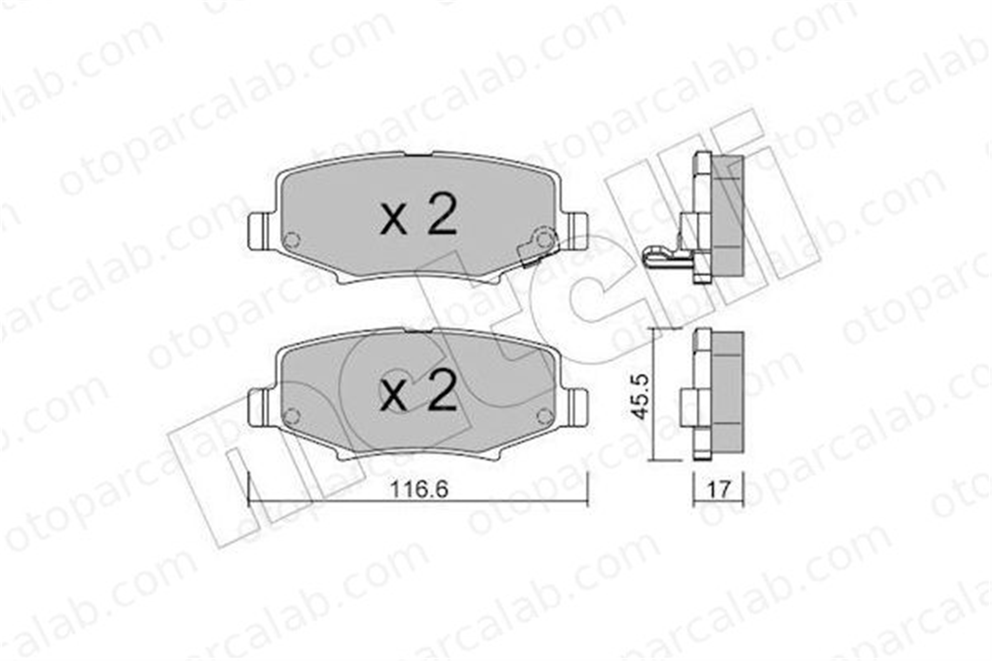 AP 05P1555 Fren Disk Balata Arka DODGE NITRO JEEP WRANGLER III 68003776AA 068003776AA