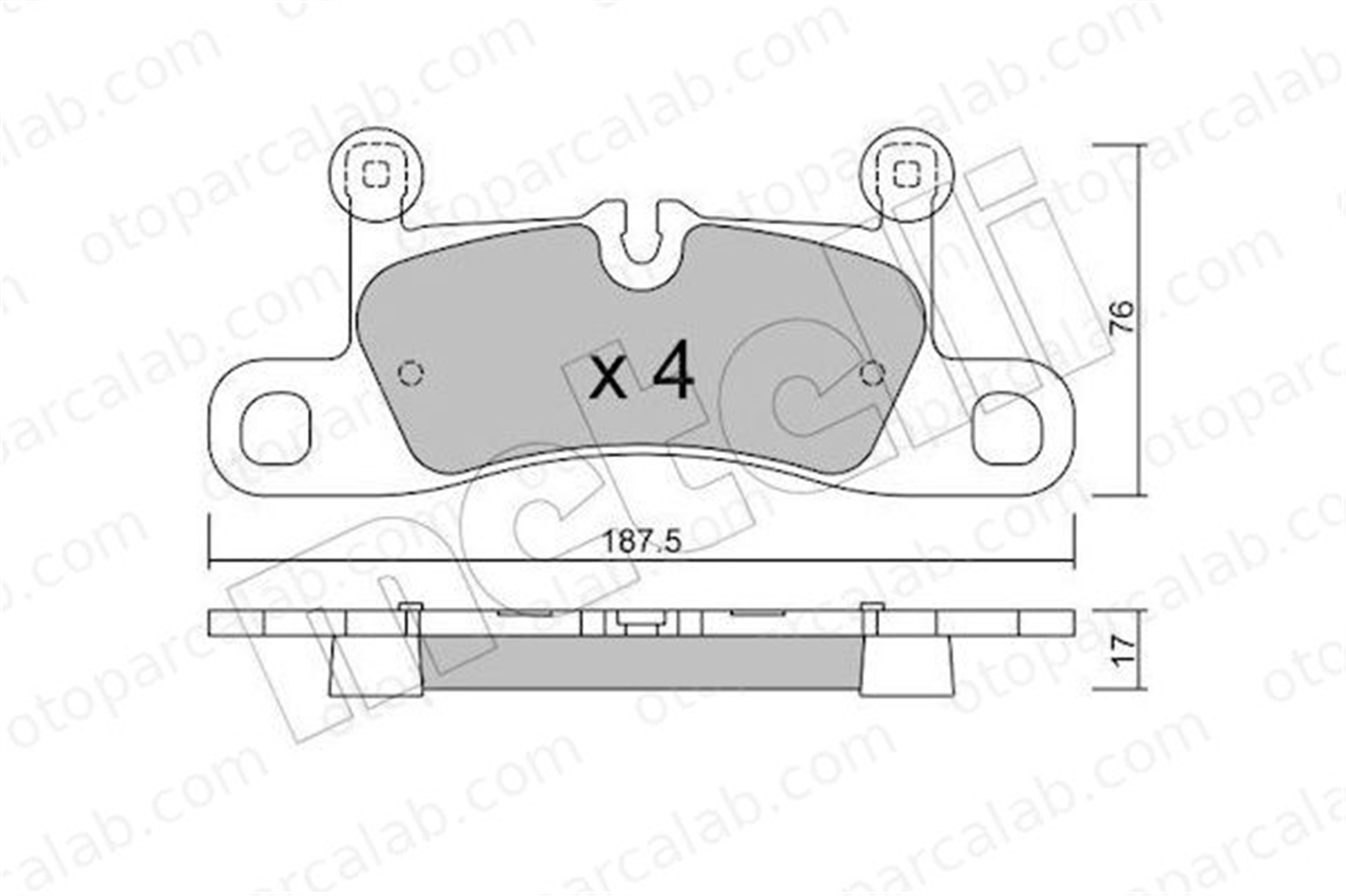 AP 05P1755 Fren Disk Balata Arka PORSCHE CAYENNE VW TOUAREG 7P0698451 7P6698451
