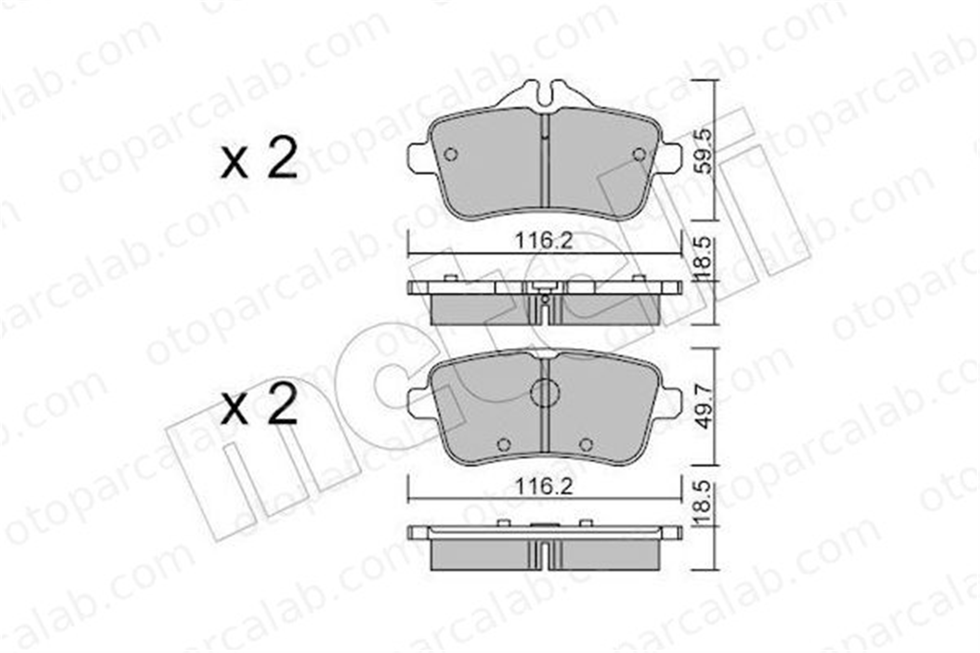AP 05P1805 Fren Disk Balata Arka MERCEDES-BENZ GLE GLE Coupe 64206820 A0064203320