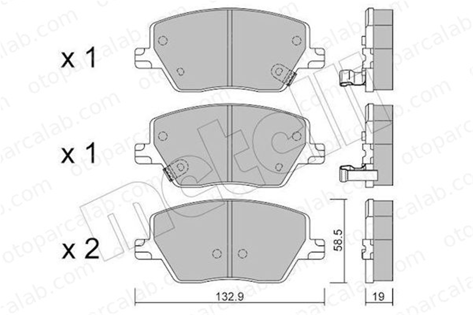 AP 05P1952 Fren Disk Balata Ön FIAT TIPO Station wagon TIPO Hatchback 77367592 77367628