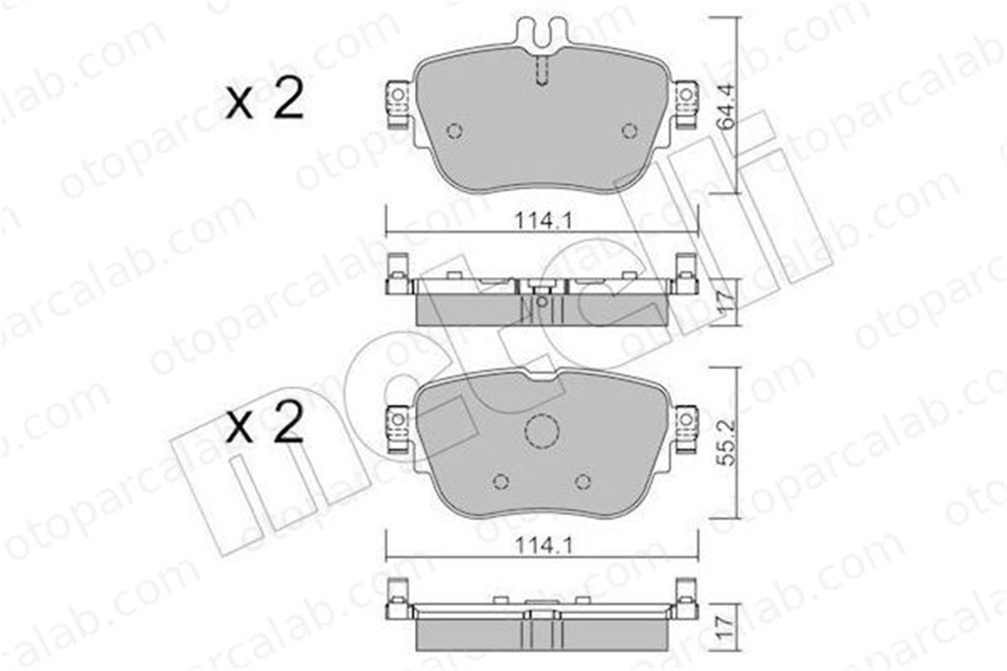 AP 05P2042 Fren Disk Balata Arka MERCEDES-BENZ E-SERISI CLS A0004206000 A0004209700