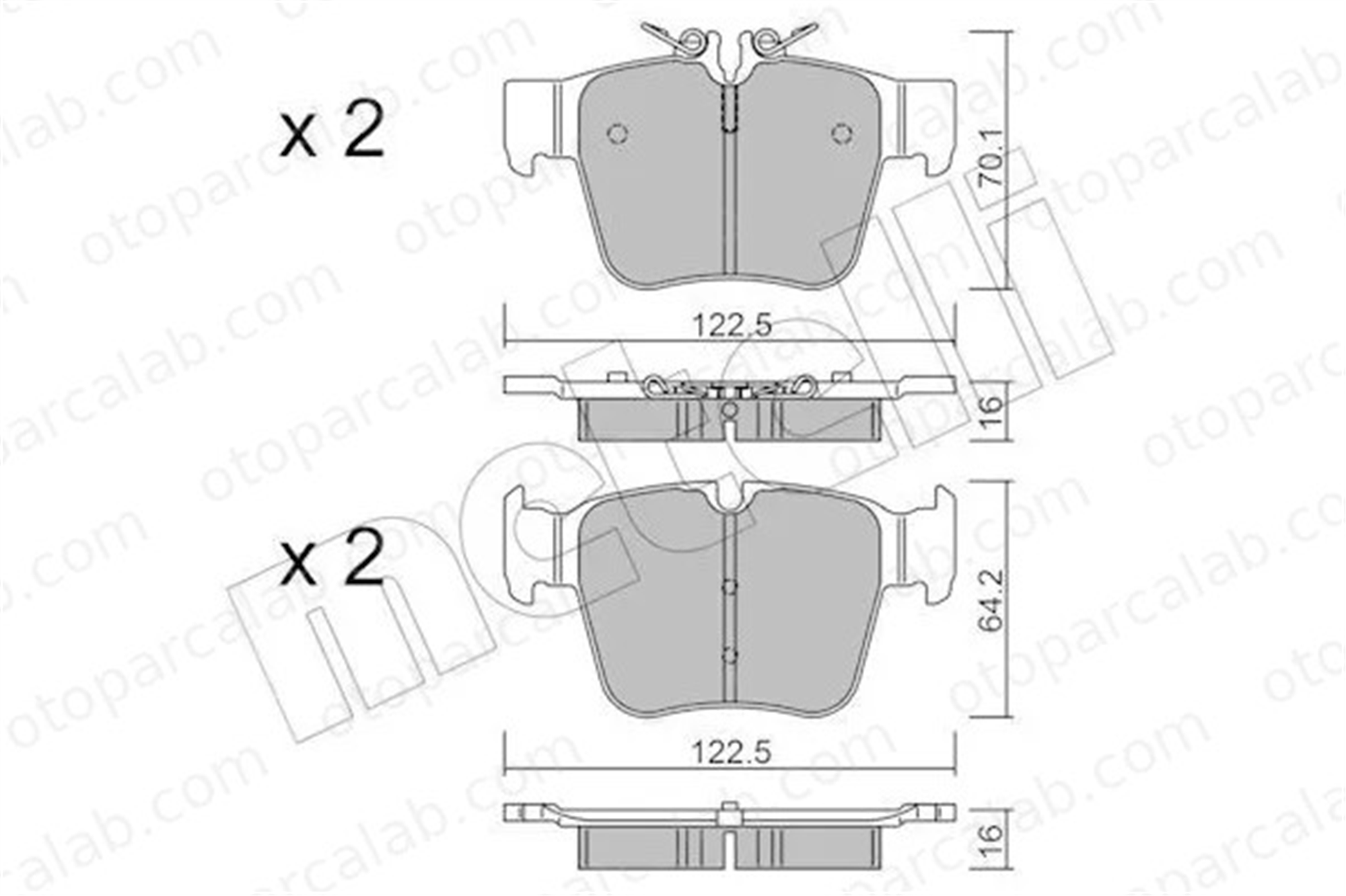 AP 05P2121 Fren Disk Balata Arka MERCEDES-BENZ GLC Coupe GLC 4205900 A0004205900