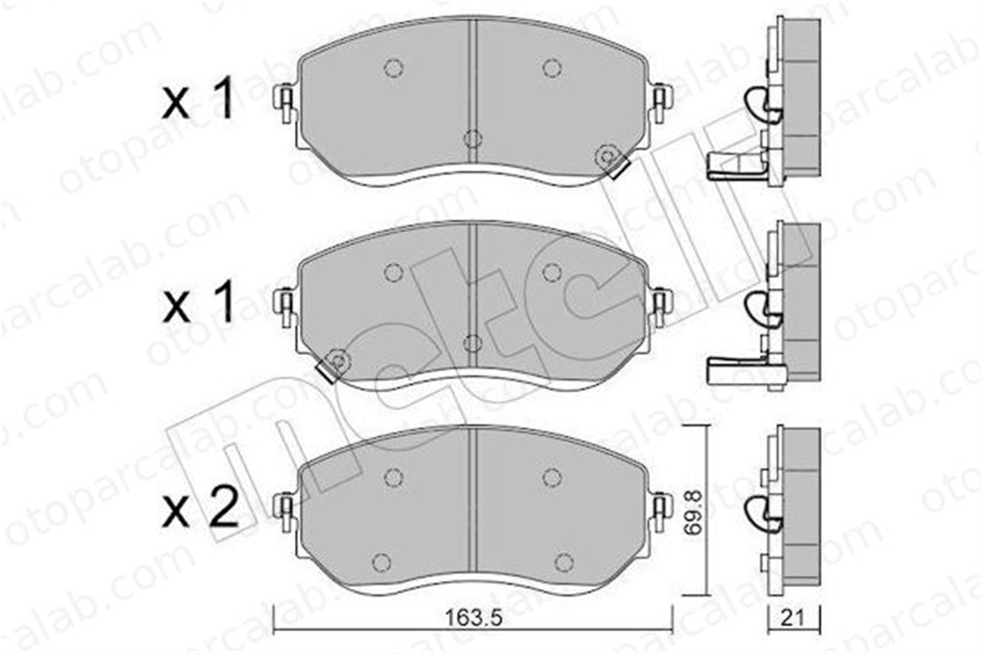 AP 05P2149 Fren Disk Balata Ön MERCEDES-BENZ X-SERISI X-SERISI Platform şasi A4704205300 D10605JU0A