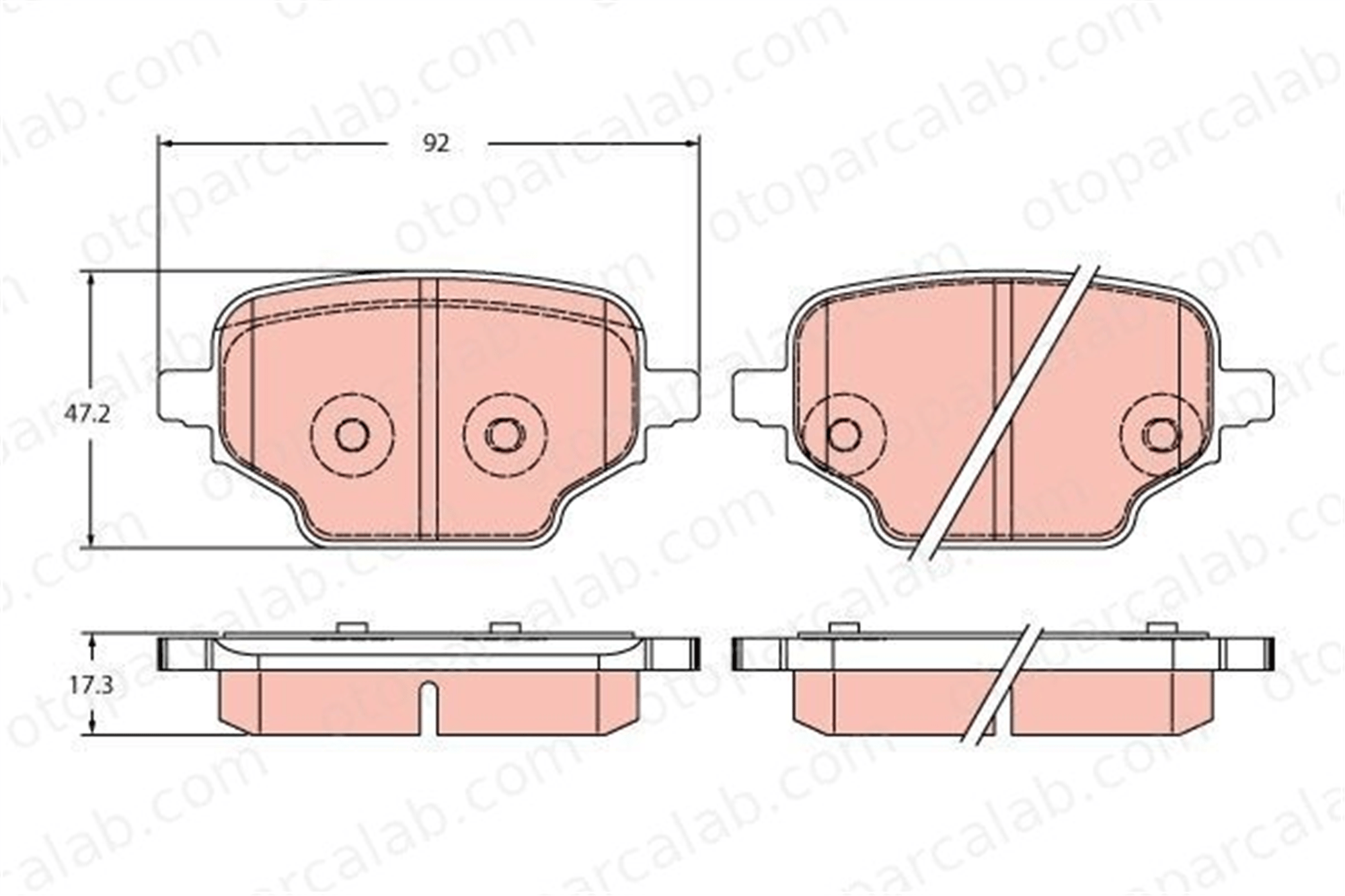 AP 05P2162 Fren Disk Balata Arka CITROËN BERLINGO Kasa/büyük limuzin OPEL COMBO Kasa/büyük limuzin 155255420 1635254980