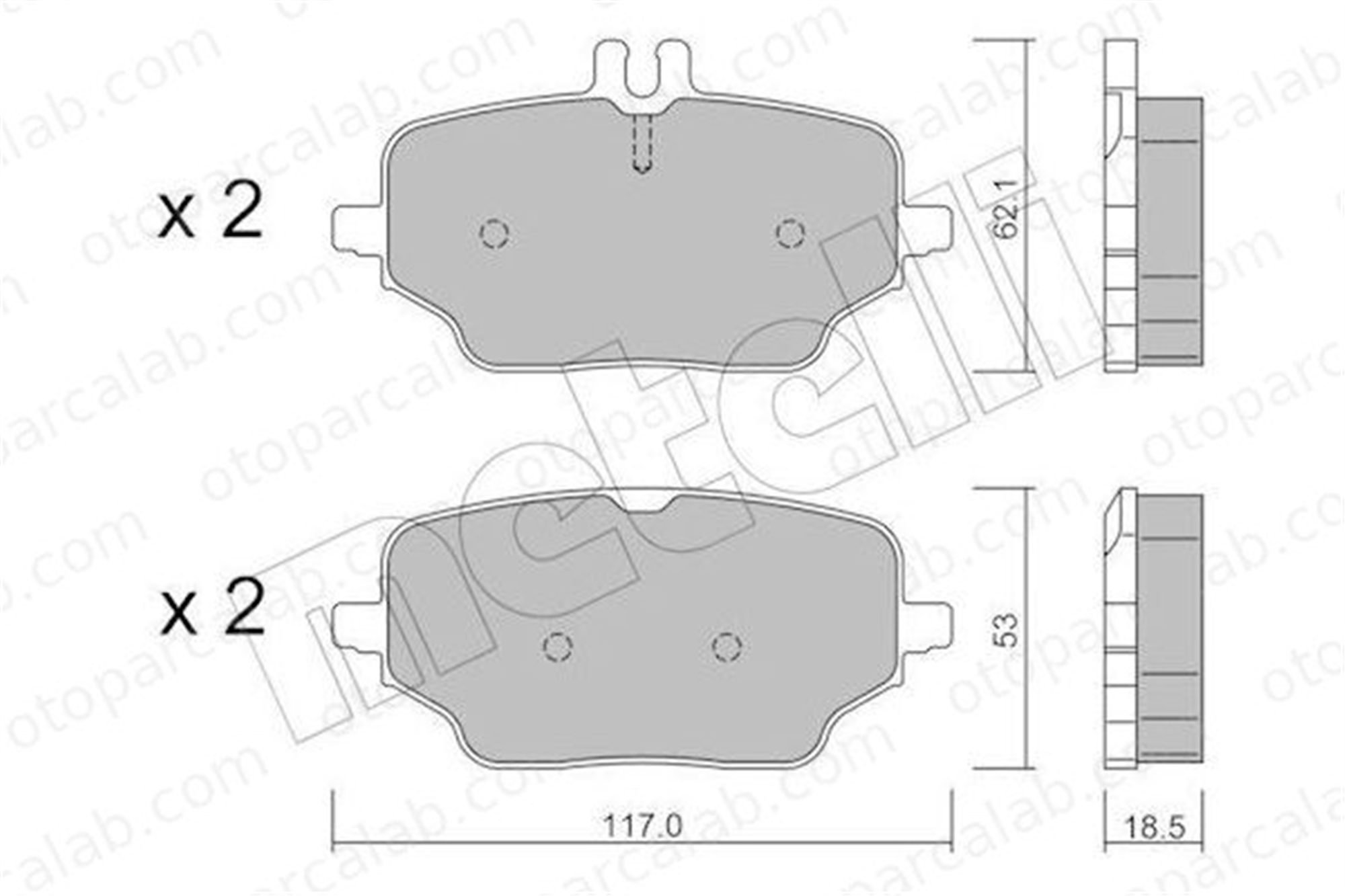 AP 05P2217 Fren Disk Balata Arka MERCEDES-BENZ GLE GLE Coupe A0004204202 4203902