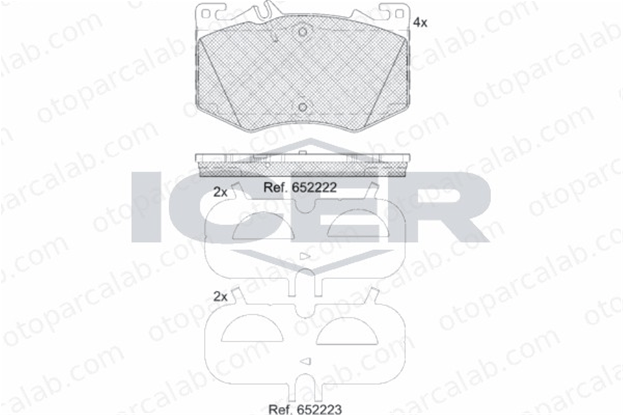 AP 05P2246 Fren Disk Balata Ön MERCEDES-BENZ A-SERISI CLA 4205904 4207405