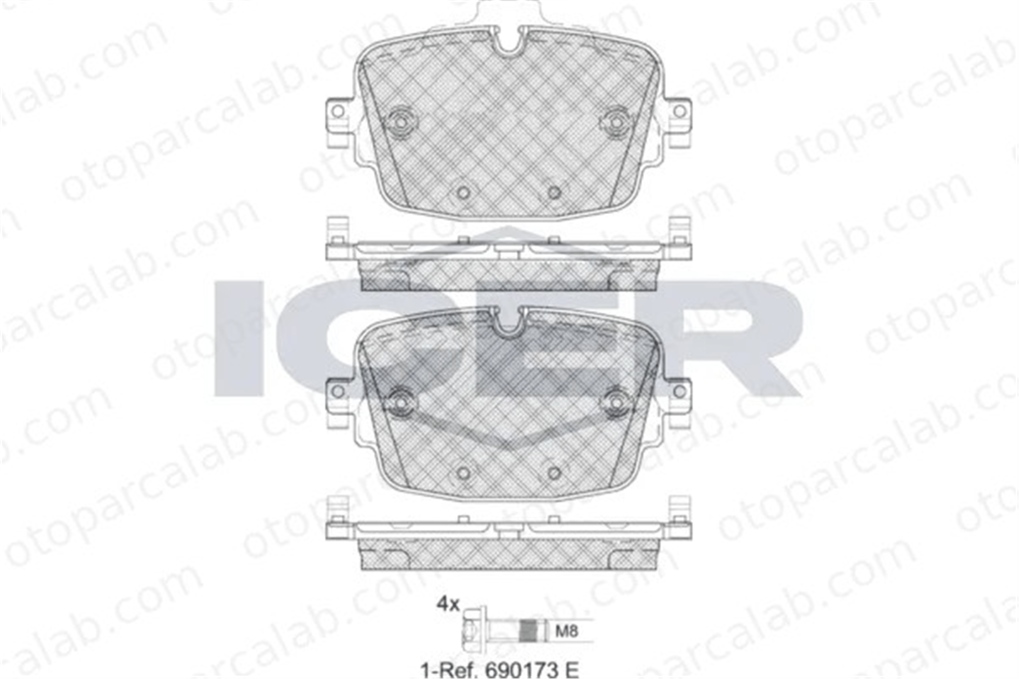 AP 05P2359 Fren Disk Balata Arka AUDI Q7 A6 C8 4M0698451K 4M0698451Q
