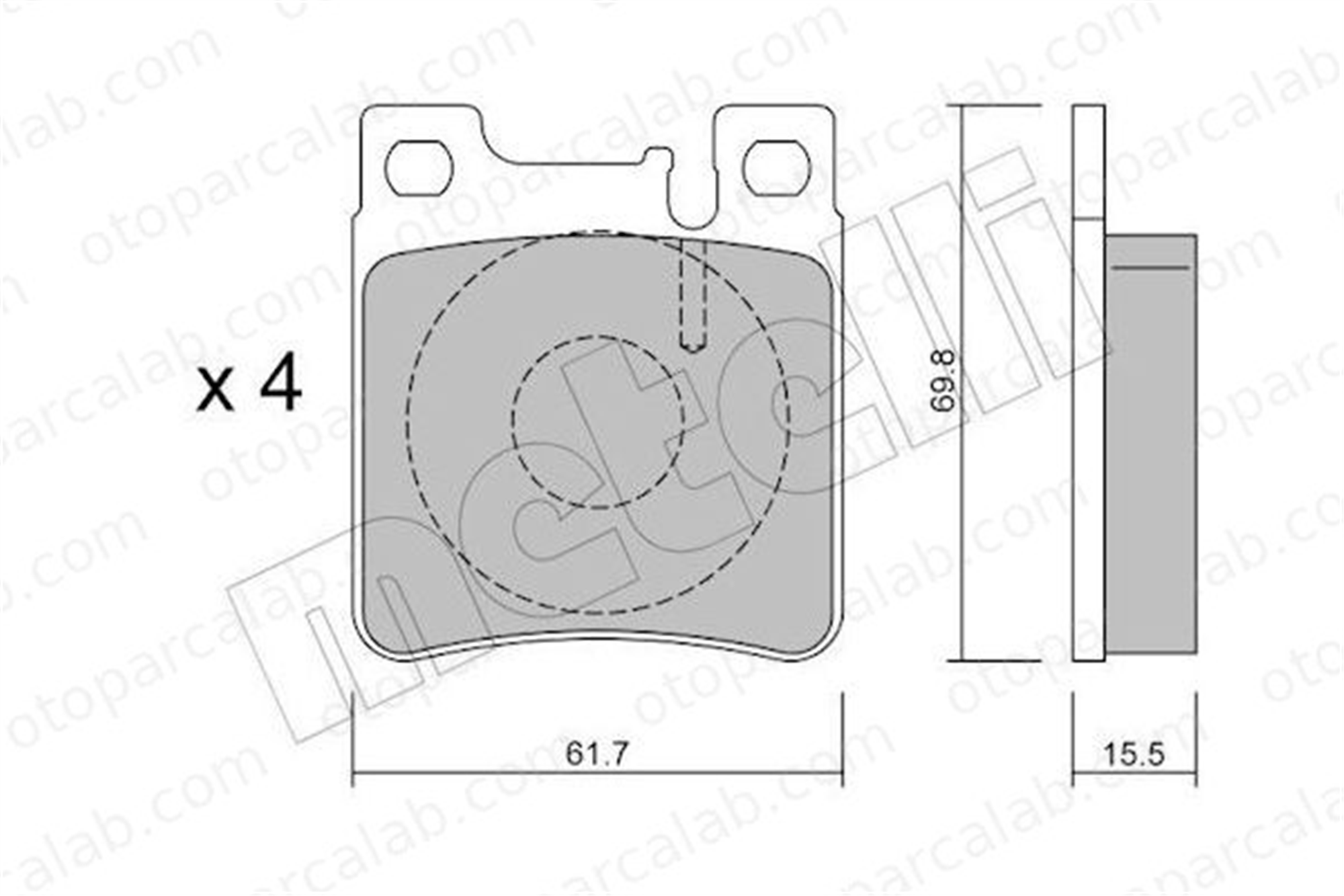 AP 05P477 Fren Disk Balata Arka MERCEDES-BENZ E-SERISI T-Model S-SERISI 24200520 24201620