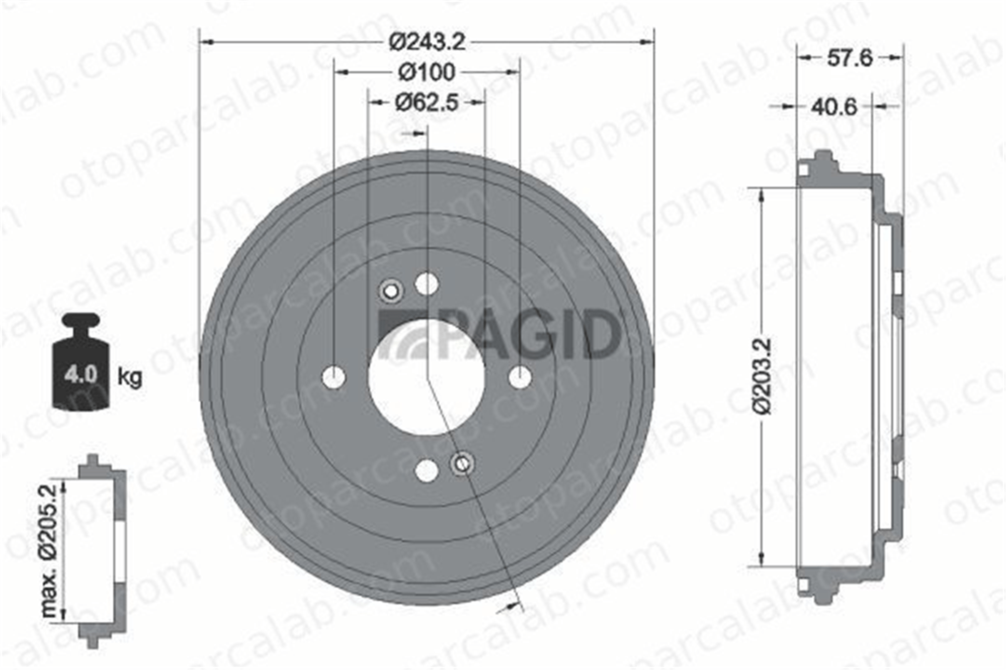 APALI 3103 Kampana Arka Sağ veya Sol HYUNDAI i10 I i20 I 58411 25010