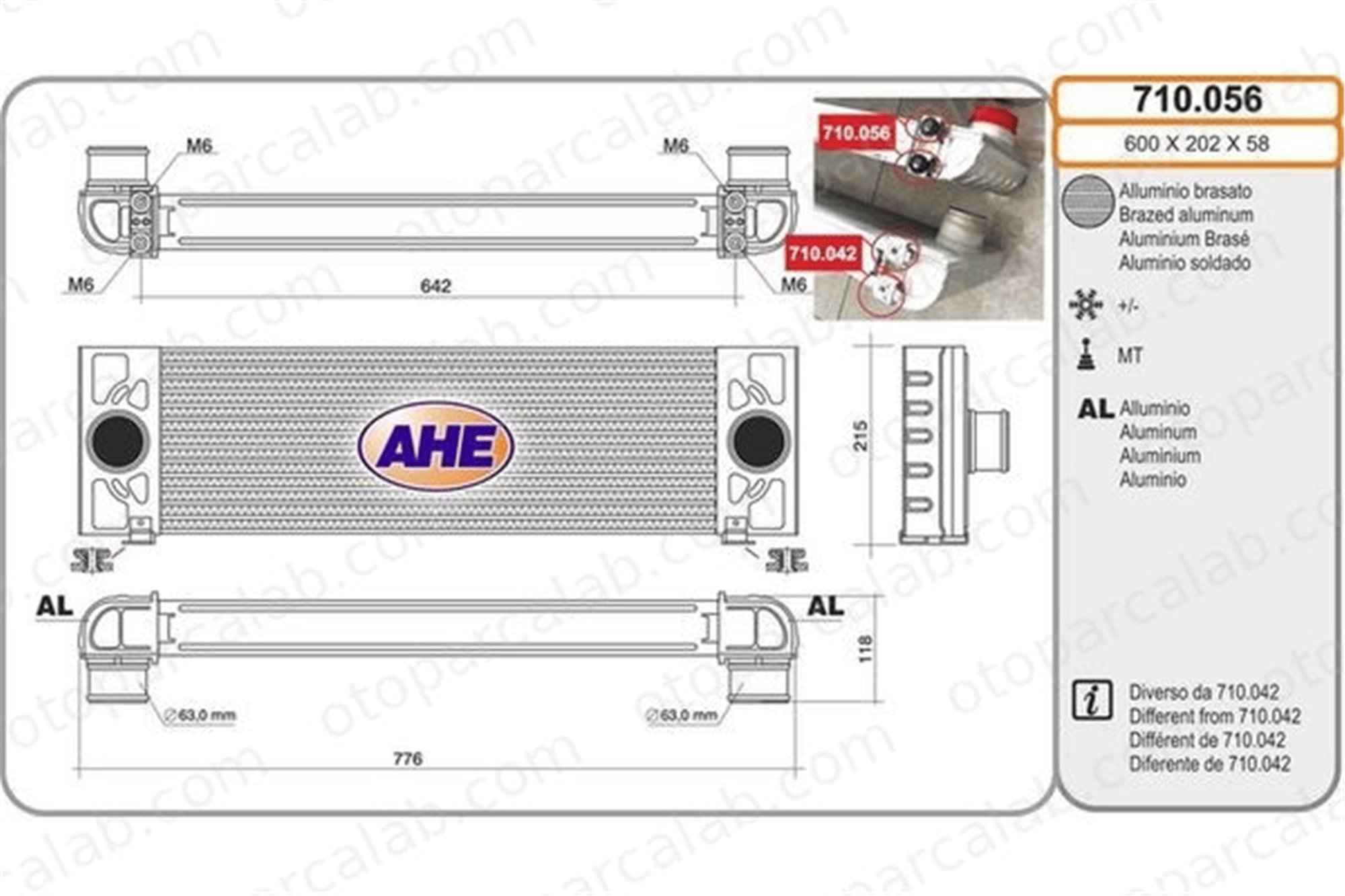 APD 45520072 Turbo Radyatörü FORD TRANSIT V363 Panelvan/Van TRANSIT V363 Platform şasi 8C169L440CA 1822177