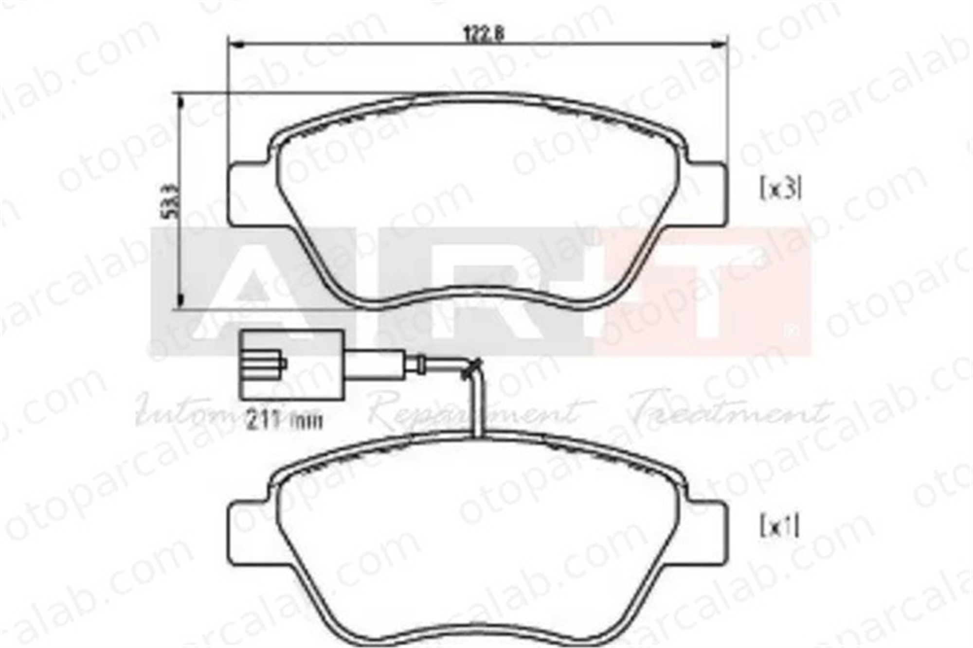 ART A01.2276 Fren Disk Balata Ön FIAT PUNTO EVO ALFA ROMEO MITO 4254C8 77365465