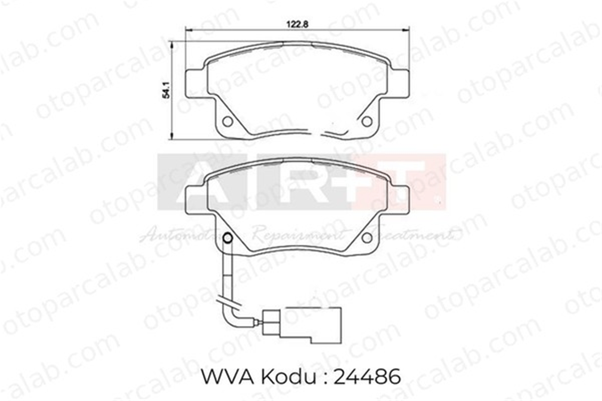 ART A03.1955 Fren Disk Balata Arka FORD TRANSIT Panelvan/Van TRANSIT Platform şasi 1371454 1433958
