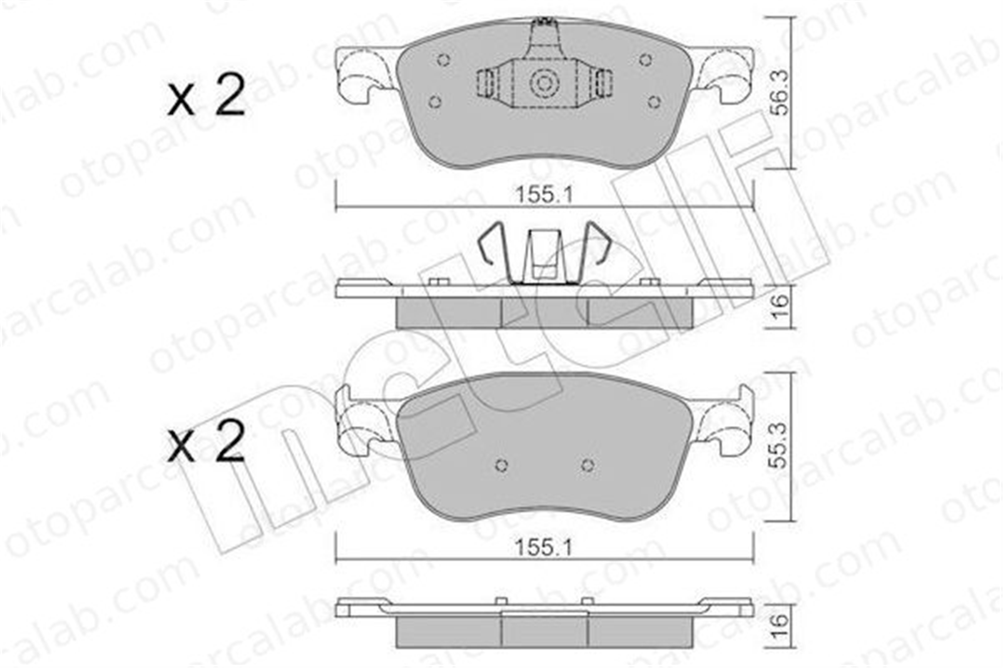 ART A03.3365 Fren Disk Balata Ön FORD FIESTA VII 2095060 2095160