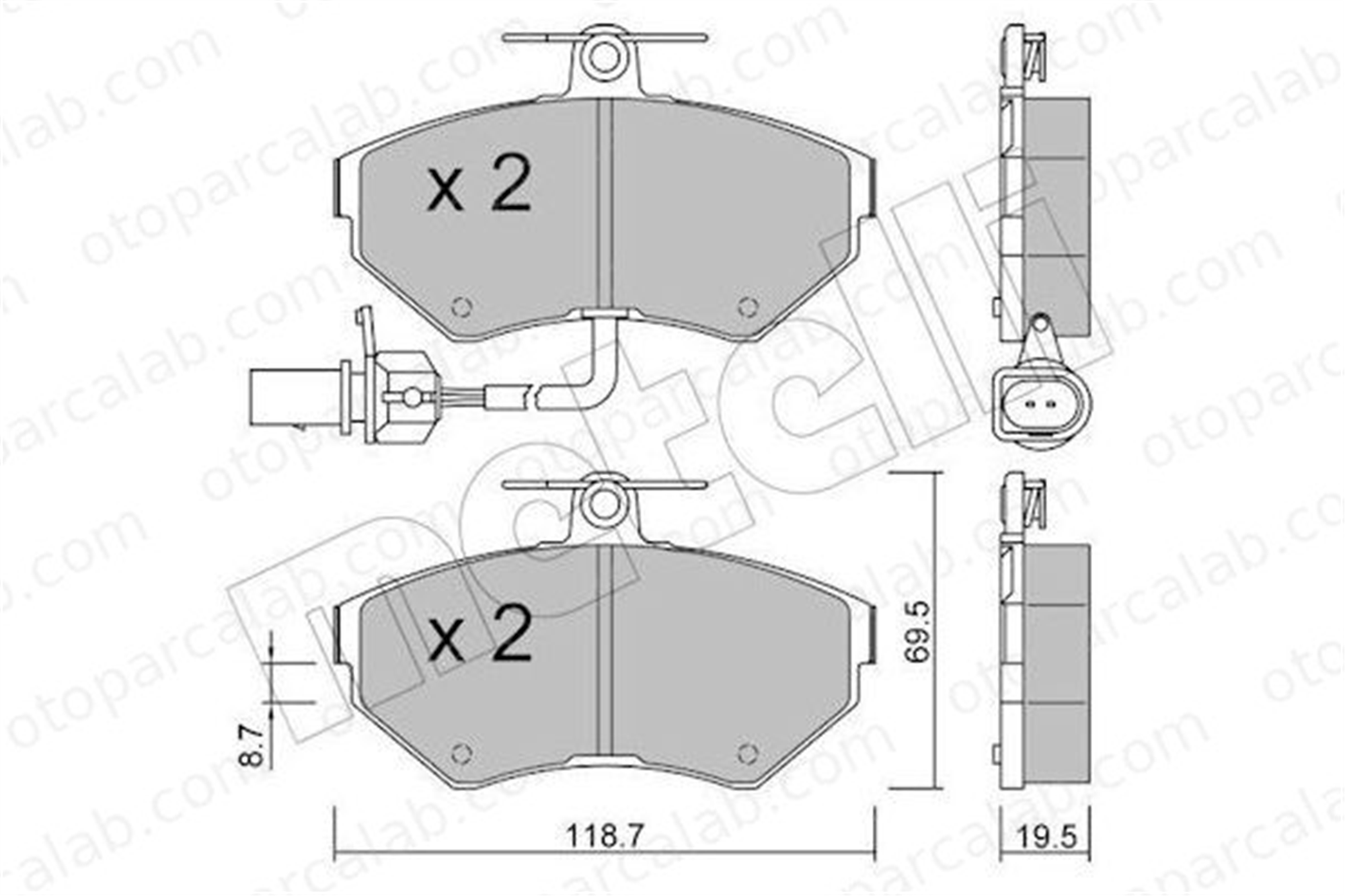 ART A06.1631 Fren Disk Balata Ön AUDI A4 B5 Avant A4 B5 8E0698151B 8E0698151M