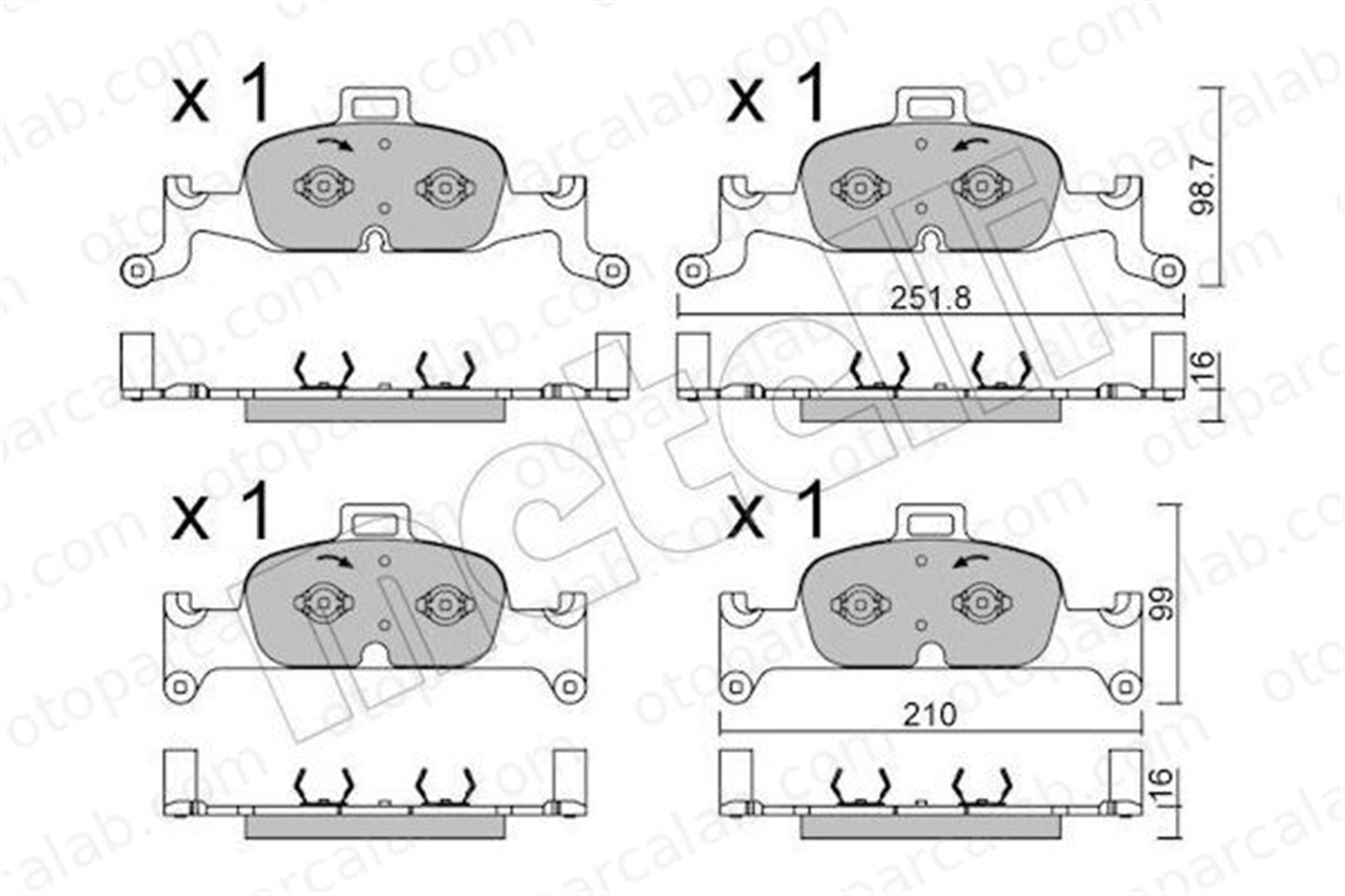 ASPART 3BPA1209 Fren Disk Balata Ön AUDI A5 Sportback A5 8W0698151AD 4K0698151AB