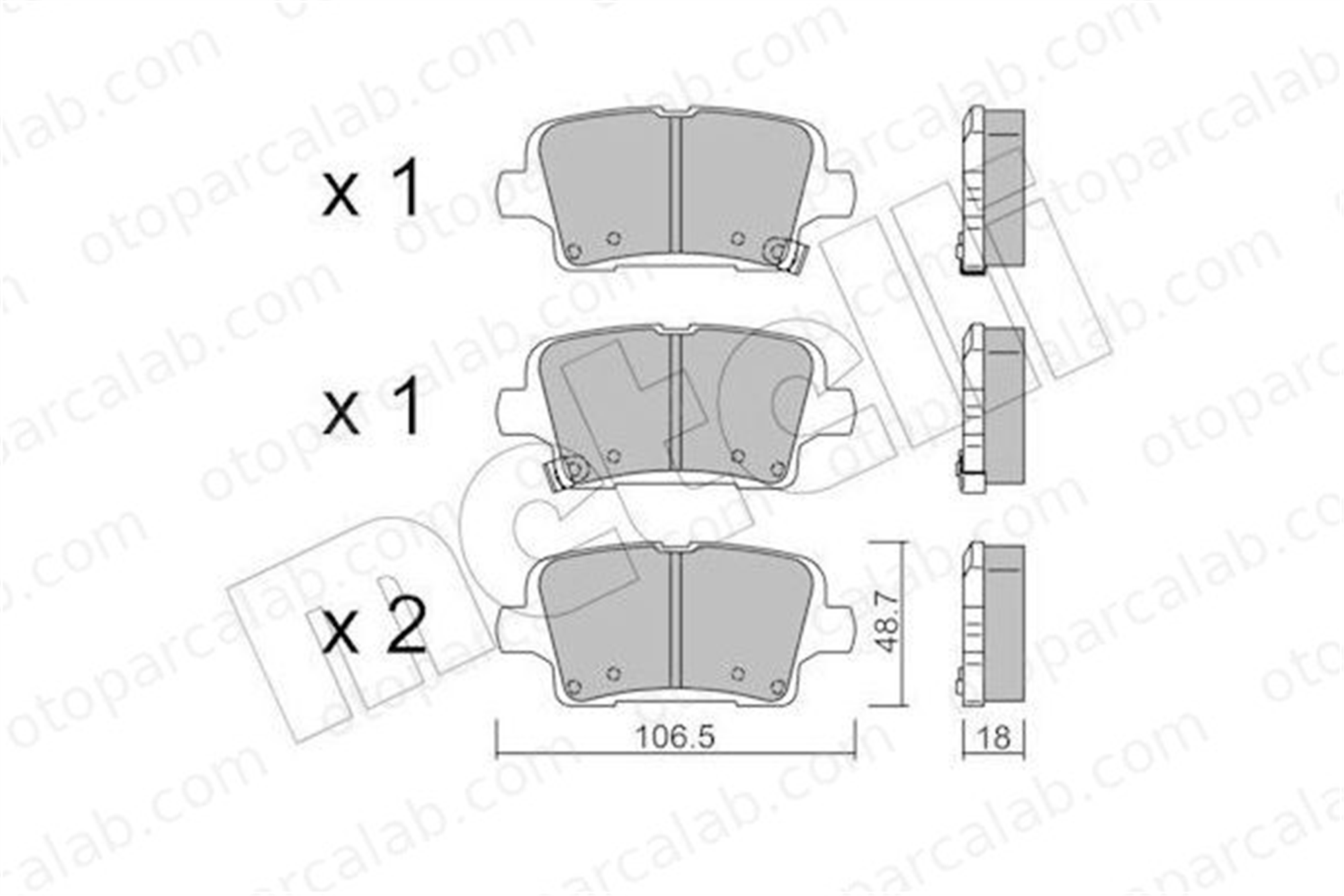ASPART 3BPA1343 Fren Disk Balata Arka OPEL INSIGNIA B Grand Sport INSIGNIA B Sports Tourer 13517694