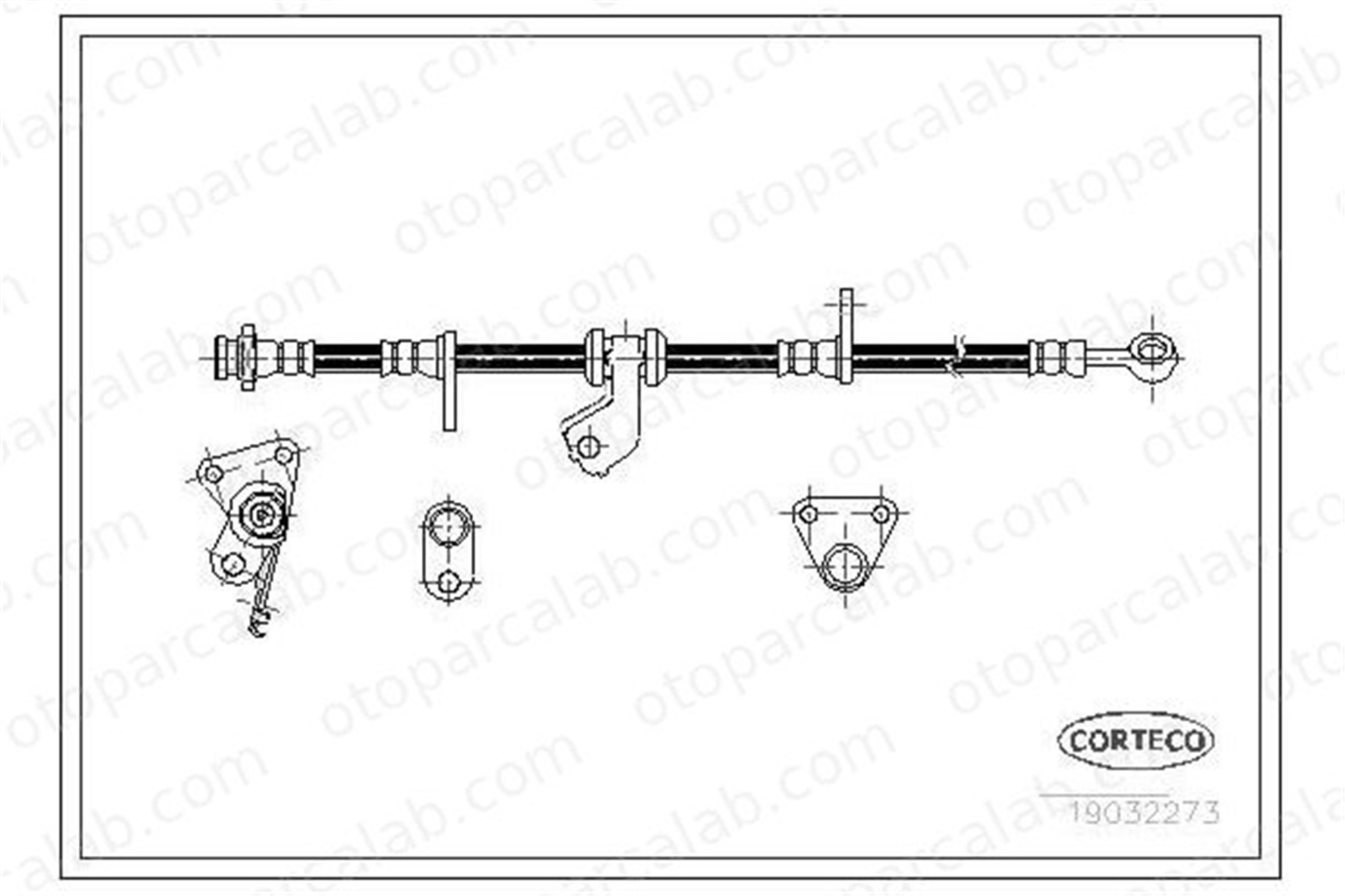 ASPART 3HOS1256 Fren Hortumu Ön Sağ HONDA CIVIC VI Fastback ROVER 400 II 46410ST3E01 46410ST3E02