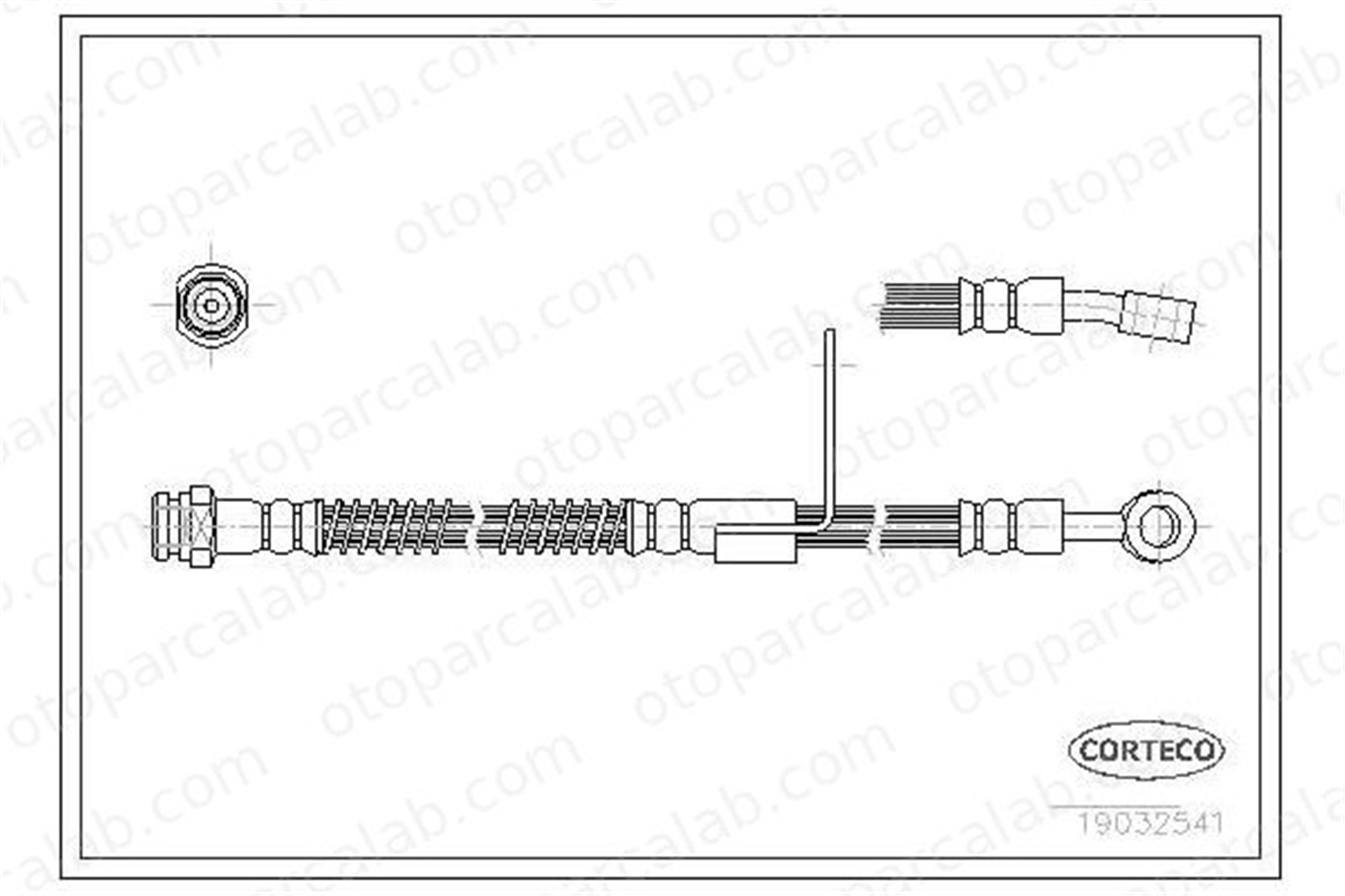 ASPART 3HOS1305 Fren Hortumu Ön Sol HYUNDAI ACCENT I ACCENT Sedan 5873122000 5873122100