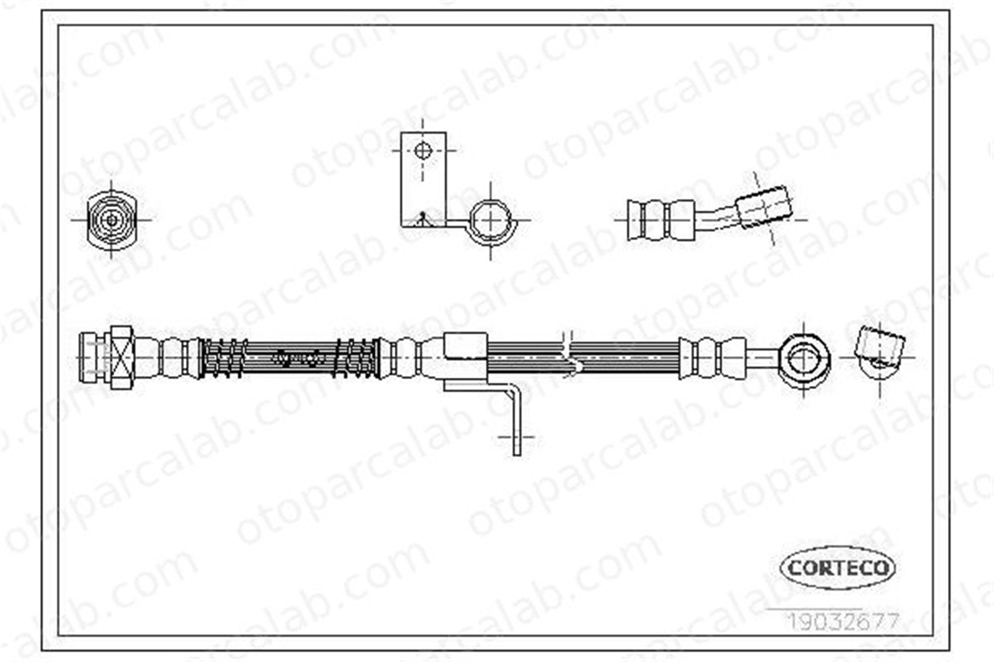 ASPART 3HOS1307 Fren Hortumu Ön Sol HYUNDAI LANTRA II Station wagon LANTRA II 5873129010 5873129020