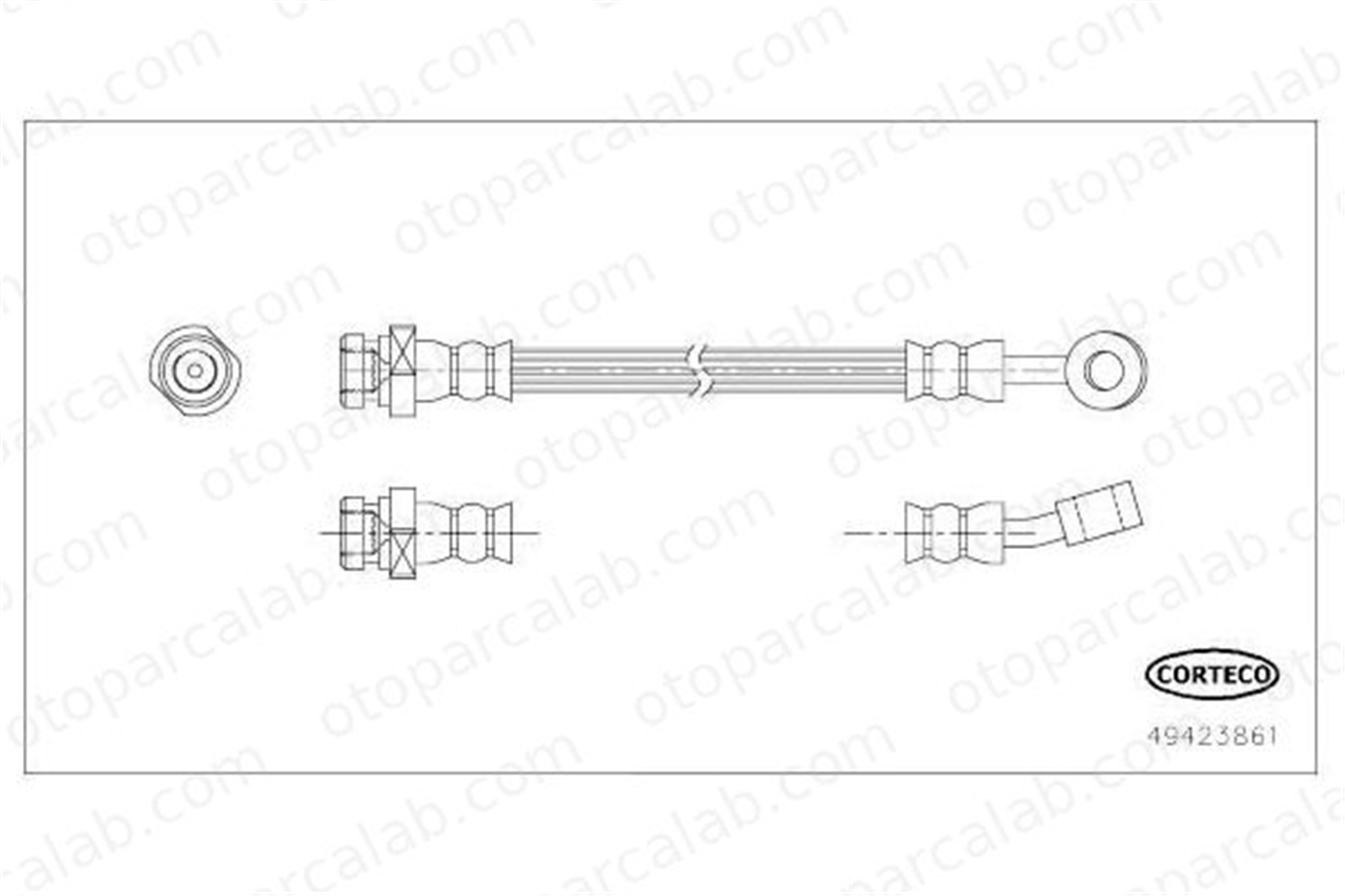 ASPART 3HOS1347 Fren Hortumu Arka Sağ HYUNDAI TUCSON KIA SPORTAGE II 587372E300 587372E350