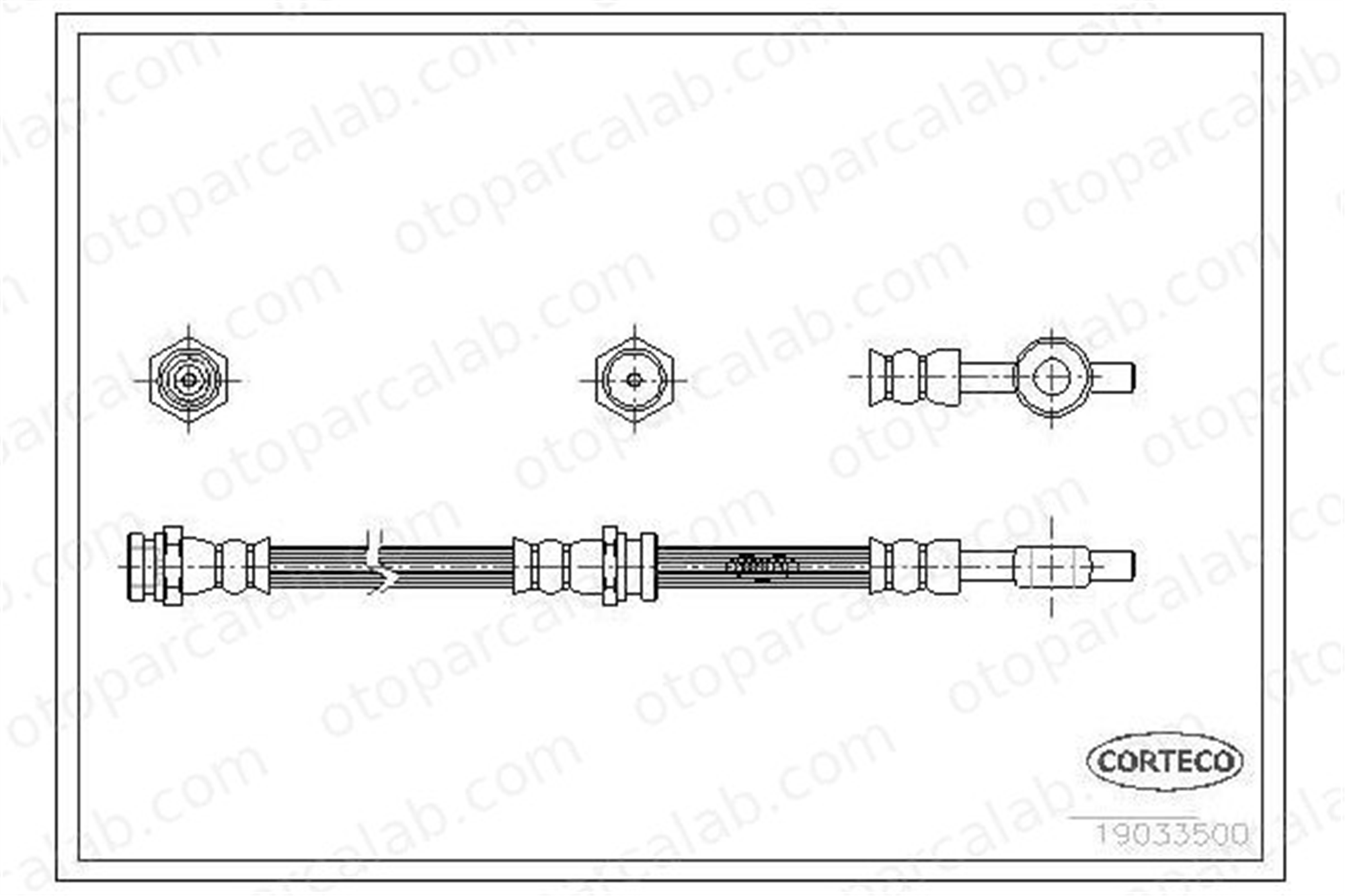 ASPART 3HOS1380 Fren Hortumu Arka Sol HYUNDAI SANTA FÉ I 5881226150 5881226250