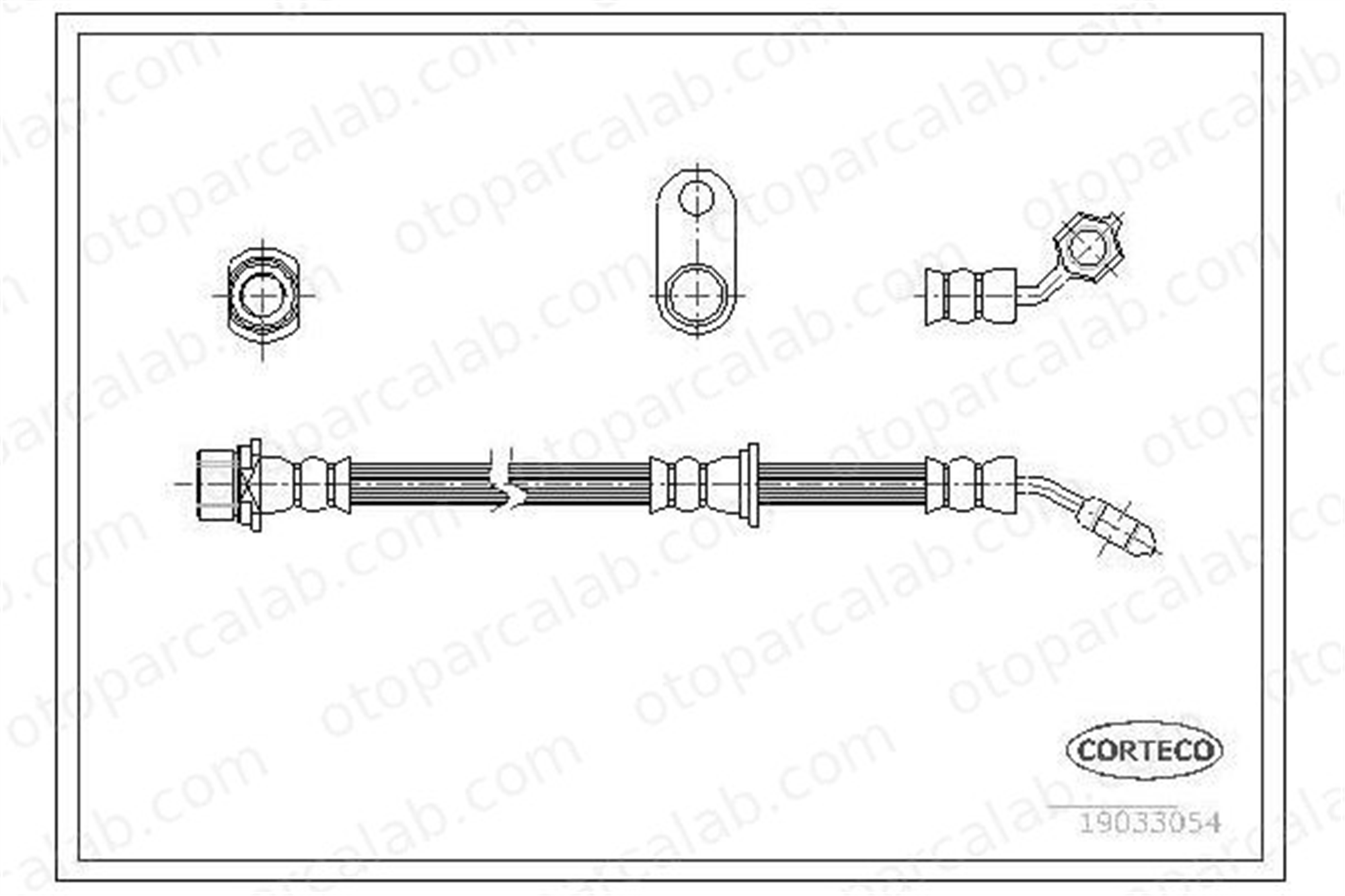 ASPART 3HOS1423 Fren Hortumu Ön Sol TOYOTA AVENSIS AVENSIS Liftback 9008094061