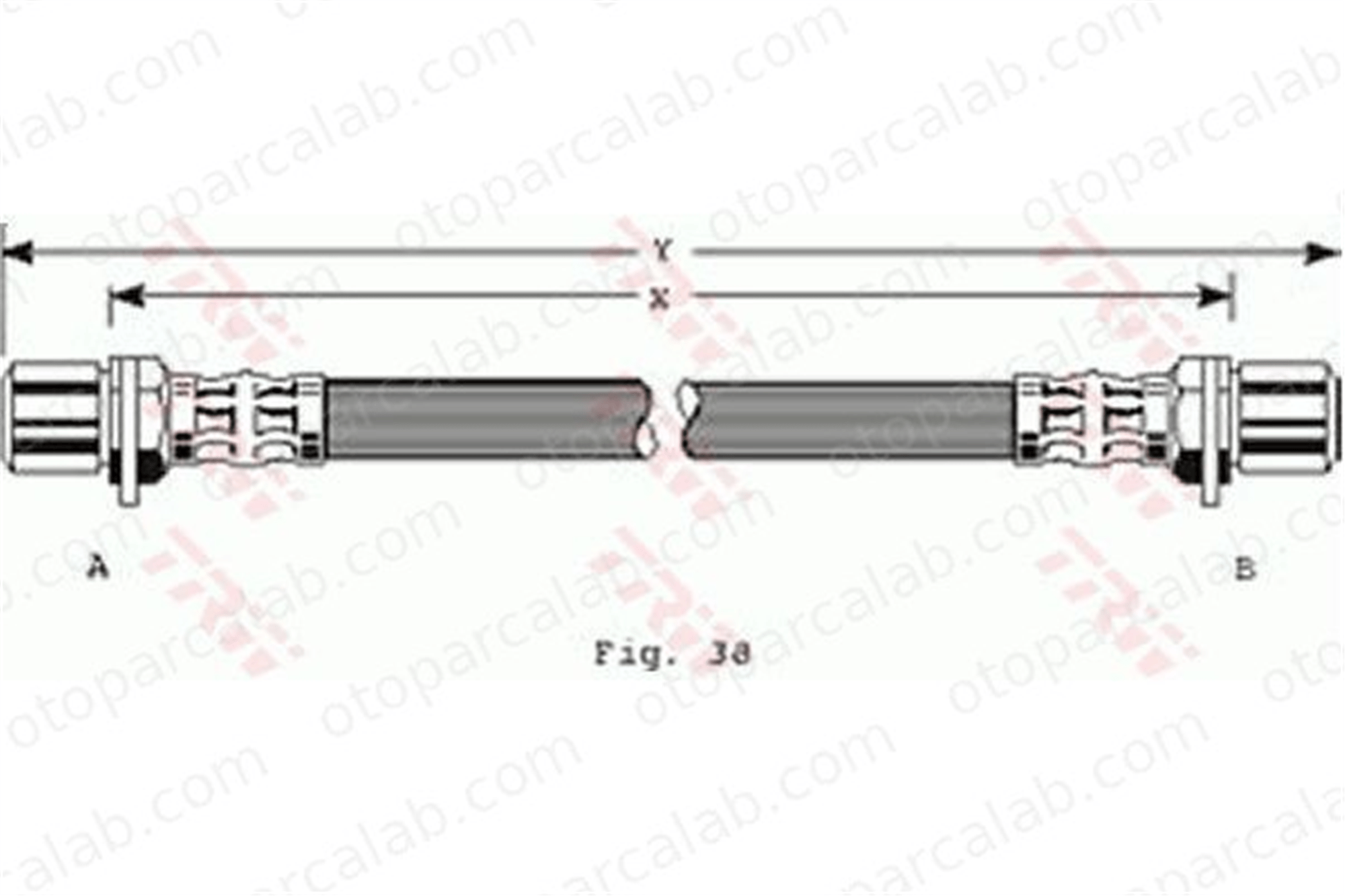 ASPART 3HOS1439 Fren Hortumu Arka Sağ veya Sol TOYOTA COROLLA Compact COROLLA Liftback 9094702472 9094702497