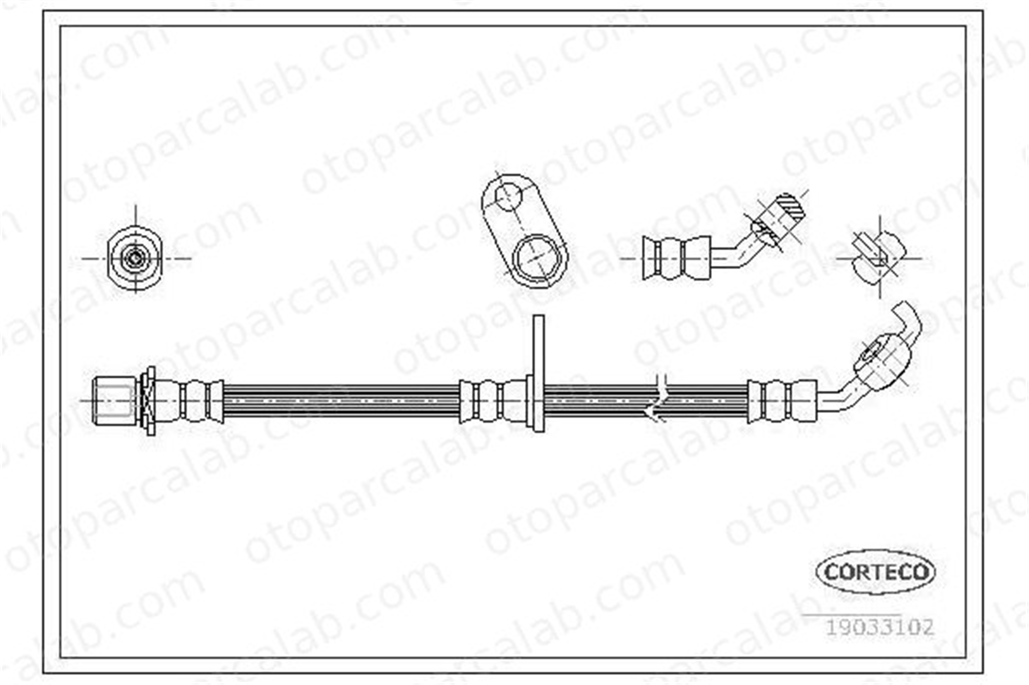 ASPART 3HOS1464 Fren Hortumu Ön Sağ TOYOTA RAV 4 II 9094702C54