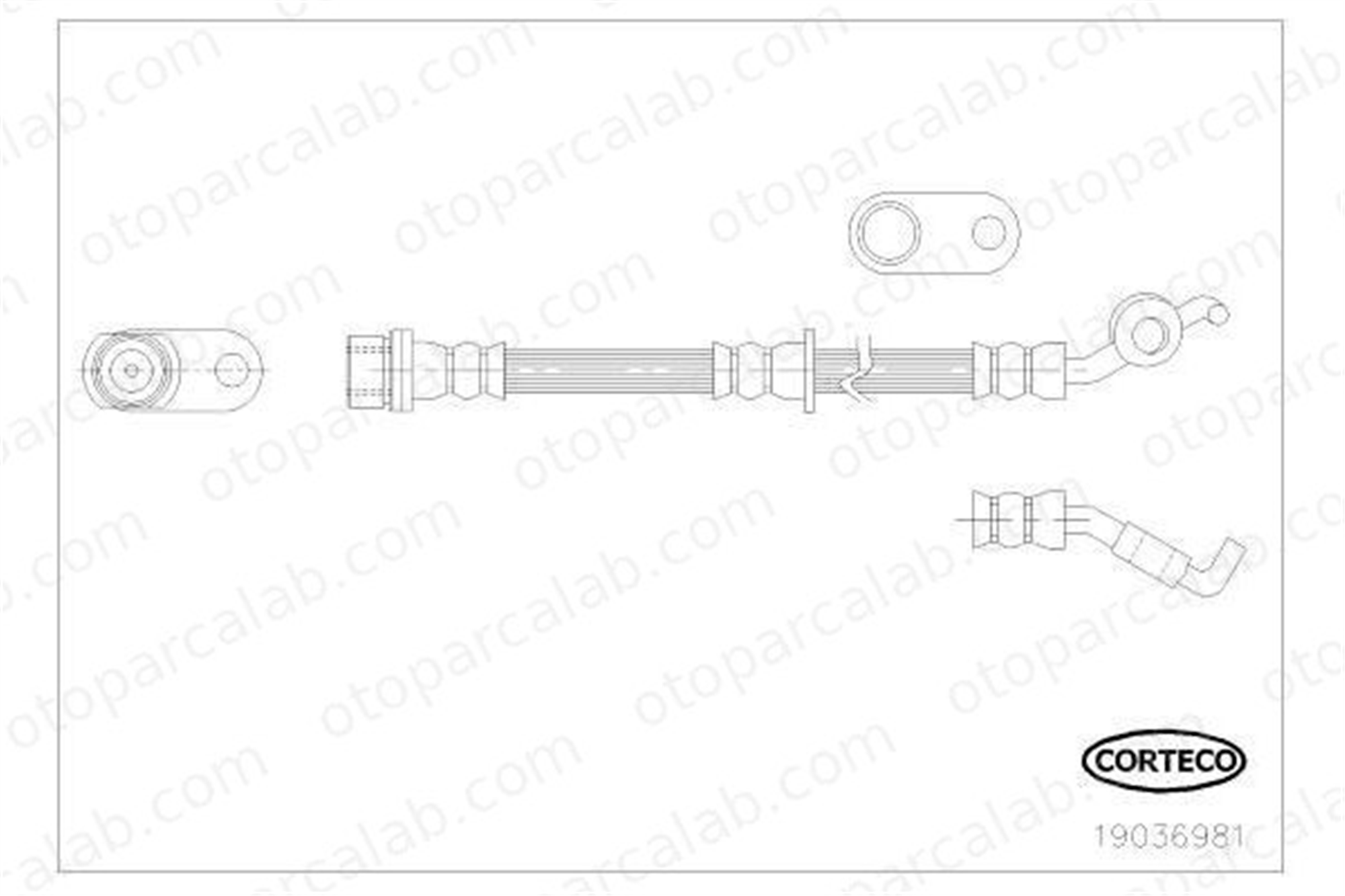 ASPART 3HOS1501 Fren Hortumu Arka Sol TOYOTA AVENSIS Sedan AVENSIS Station wagon 90947W2018