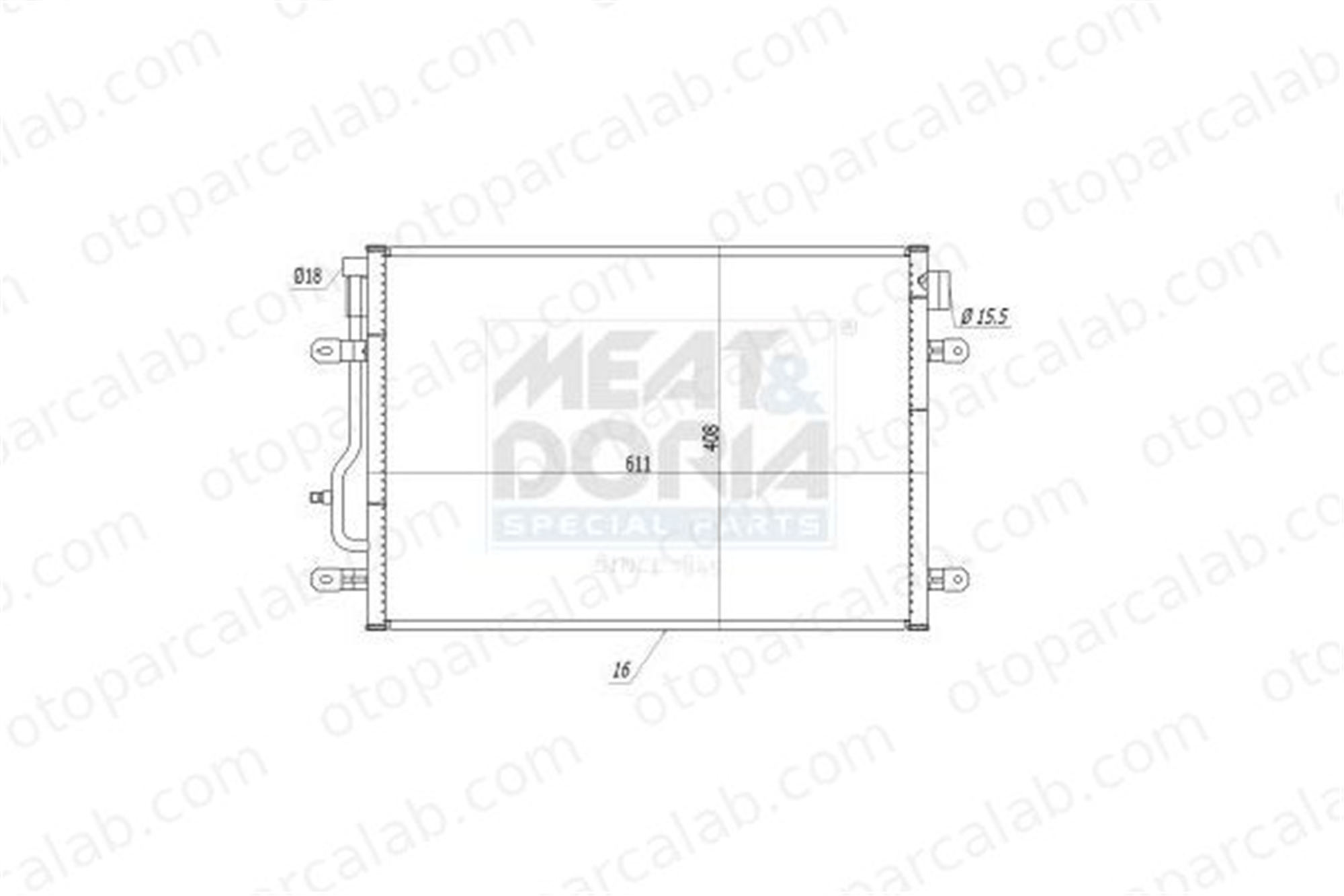 ASPART 6CAC1117 Klima Radyatörü AUDI A4 B6 A4 B6 Avant 8E0260403D 8E0260401D