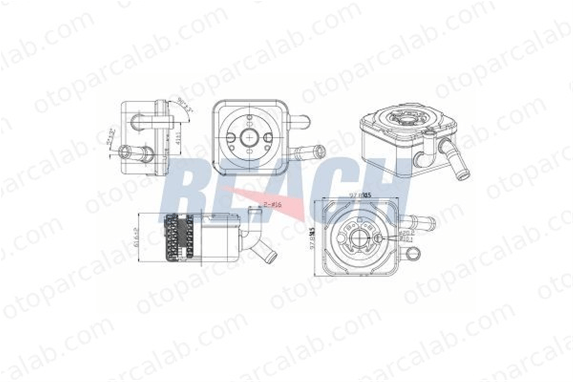 ASPART 6OCO1160 Motor Yağ Soğutucu AUDI A4 B5 A4 B5 Avant 59117021C 59117021A