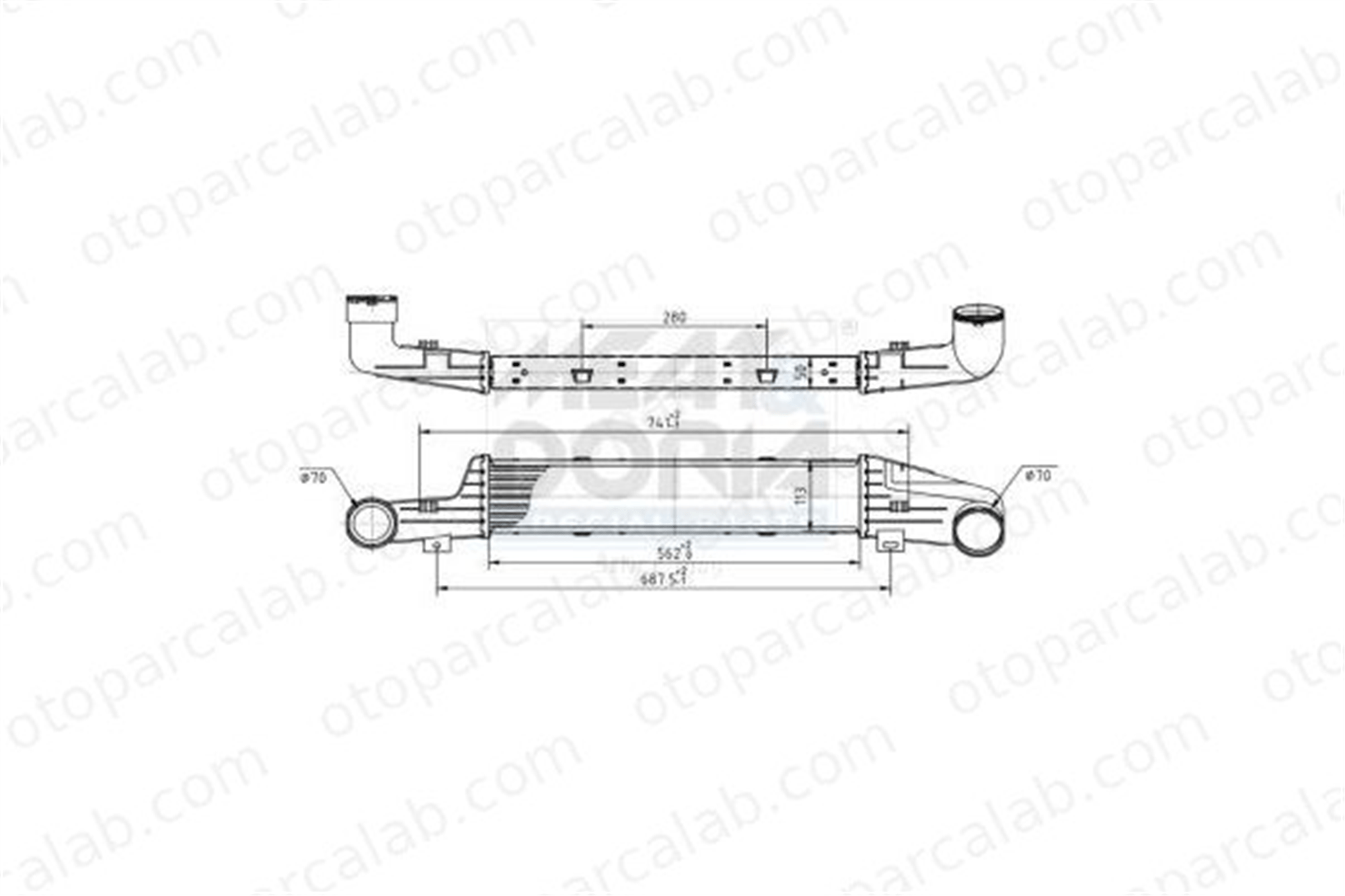 ASPART 6TRA1013 Turbo Radyatörü MERCEDES-BENZ E-SERISI E-SERISI T-Model 2105001400 2105001900