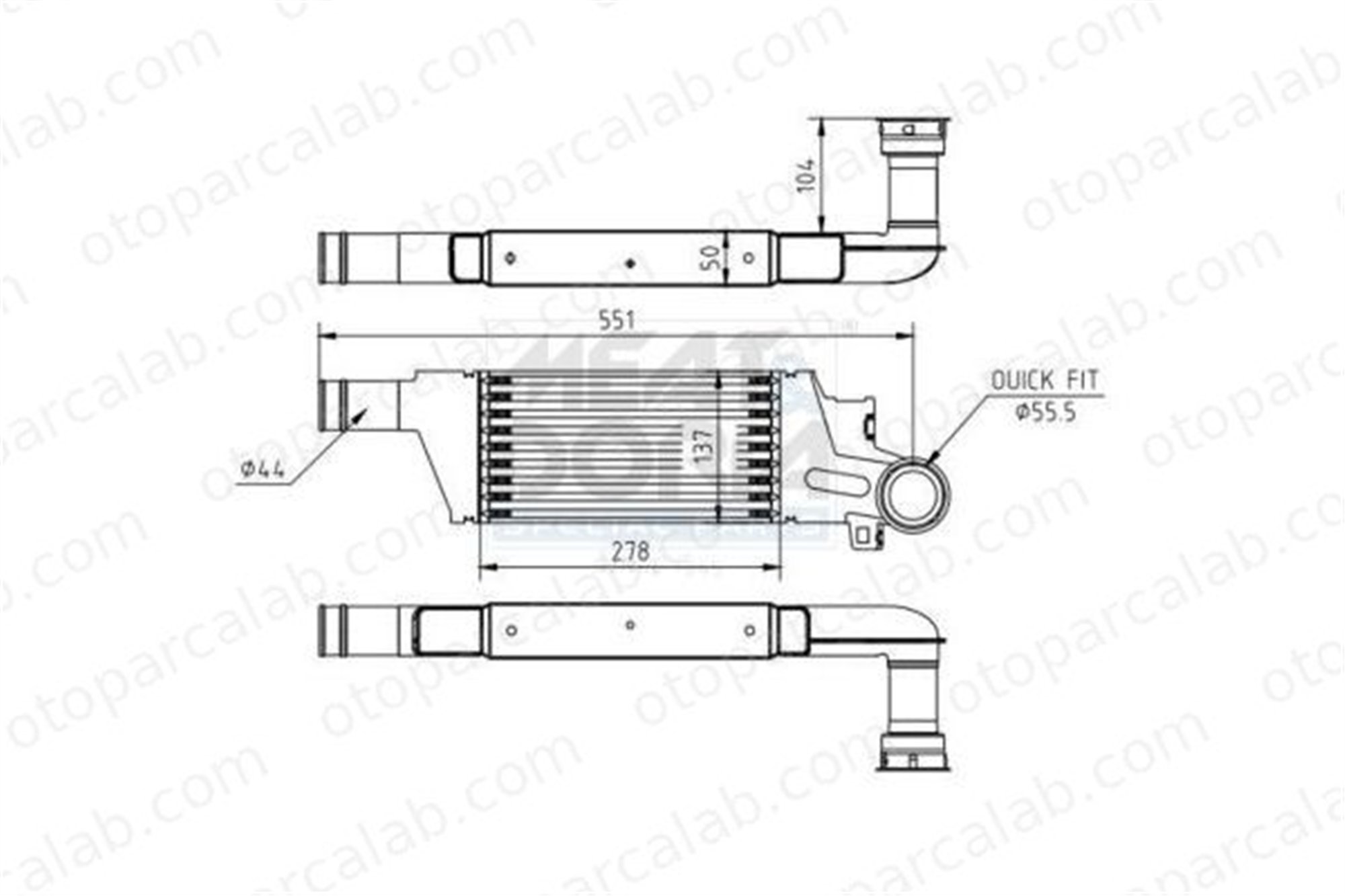 ASPART 6TRA1067 Turbo Radyatörü OPEL COMBO Kasa/büyük limuzin COMBO Tour 93177425 1300410