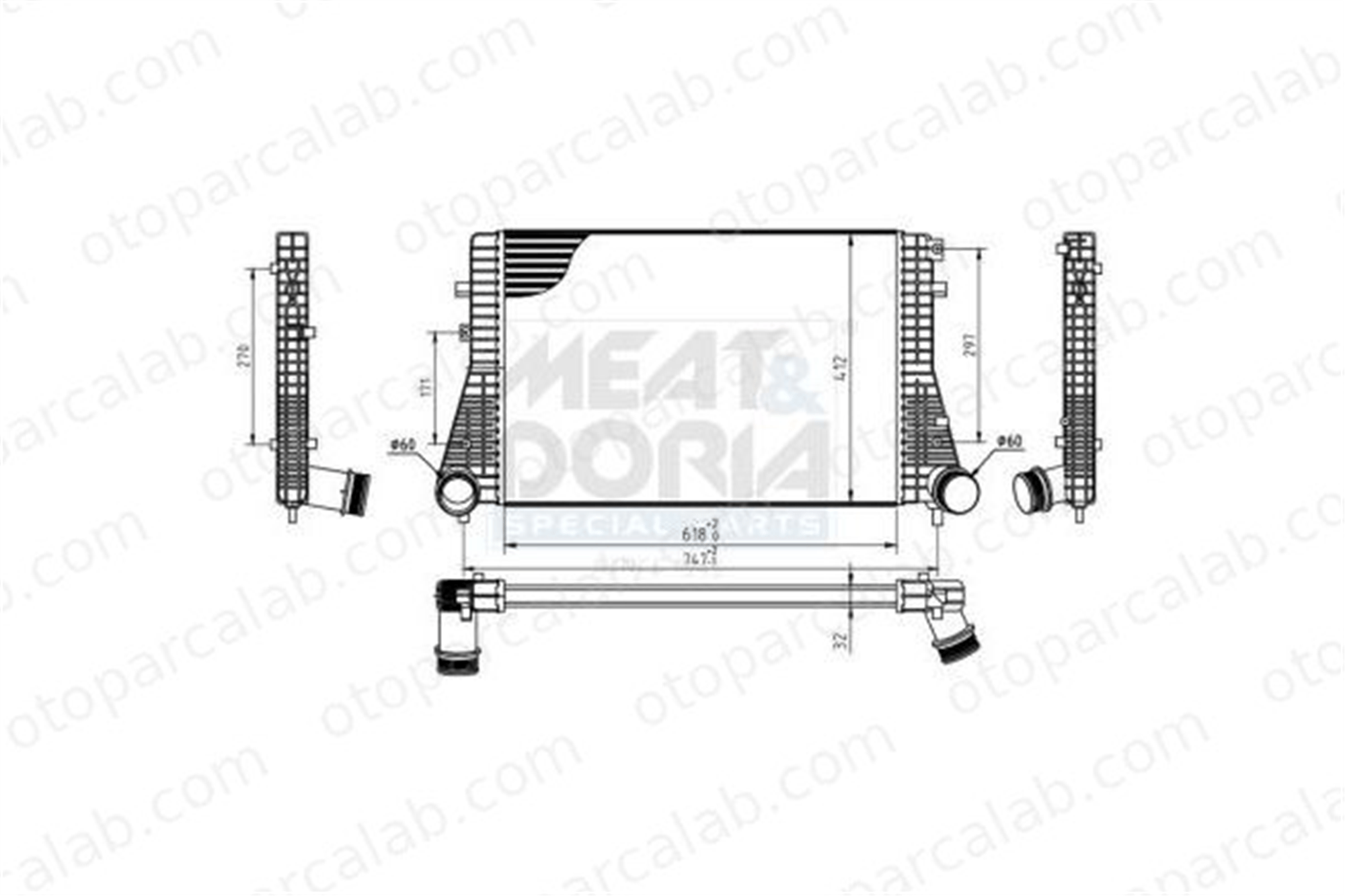 ASPART 6TRA1081 Turbo Radyatörü VW CADDY III Kasa/büyük limuzin TOURAN 1K0145803AF 1K0145803AS