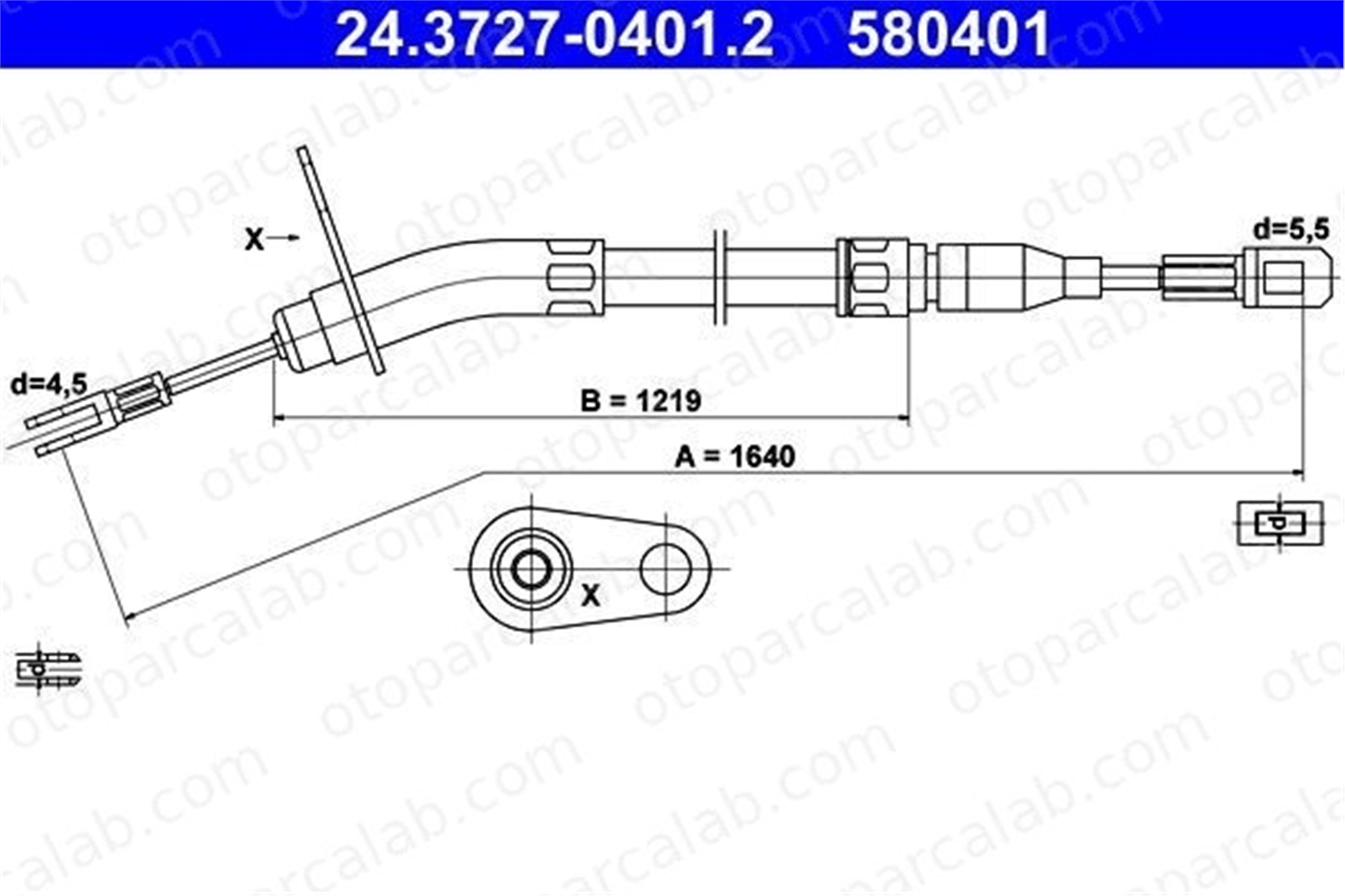 ATE 24.3727-0401.2 El Fren Teli Arka Sol MERCEDES-BENZ 123 Sedan 123 T-Model A1234200485 1234200485