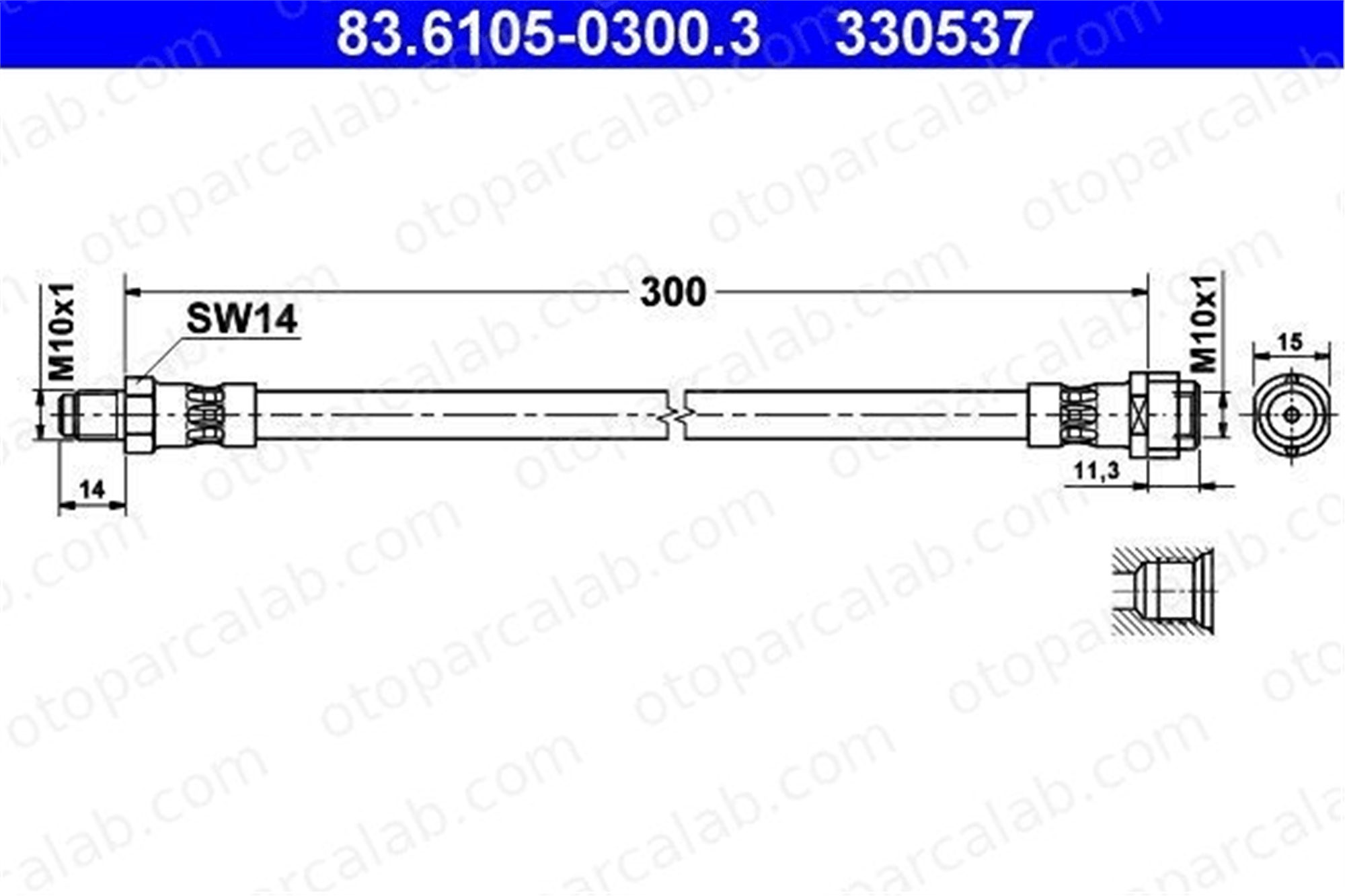 ATE 83.6105-0300.3 Fren Hortumu Arka Sağ veya Sol MERCEDES-BENZ M-SERISI A1634201348