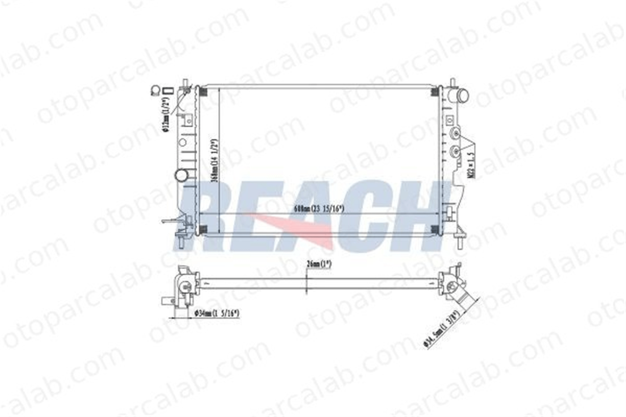 AXAM 03-02-16-6024 Su Radyatörü OPEL VECTRA B Station wagon VECTRA B 1300185 52479098