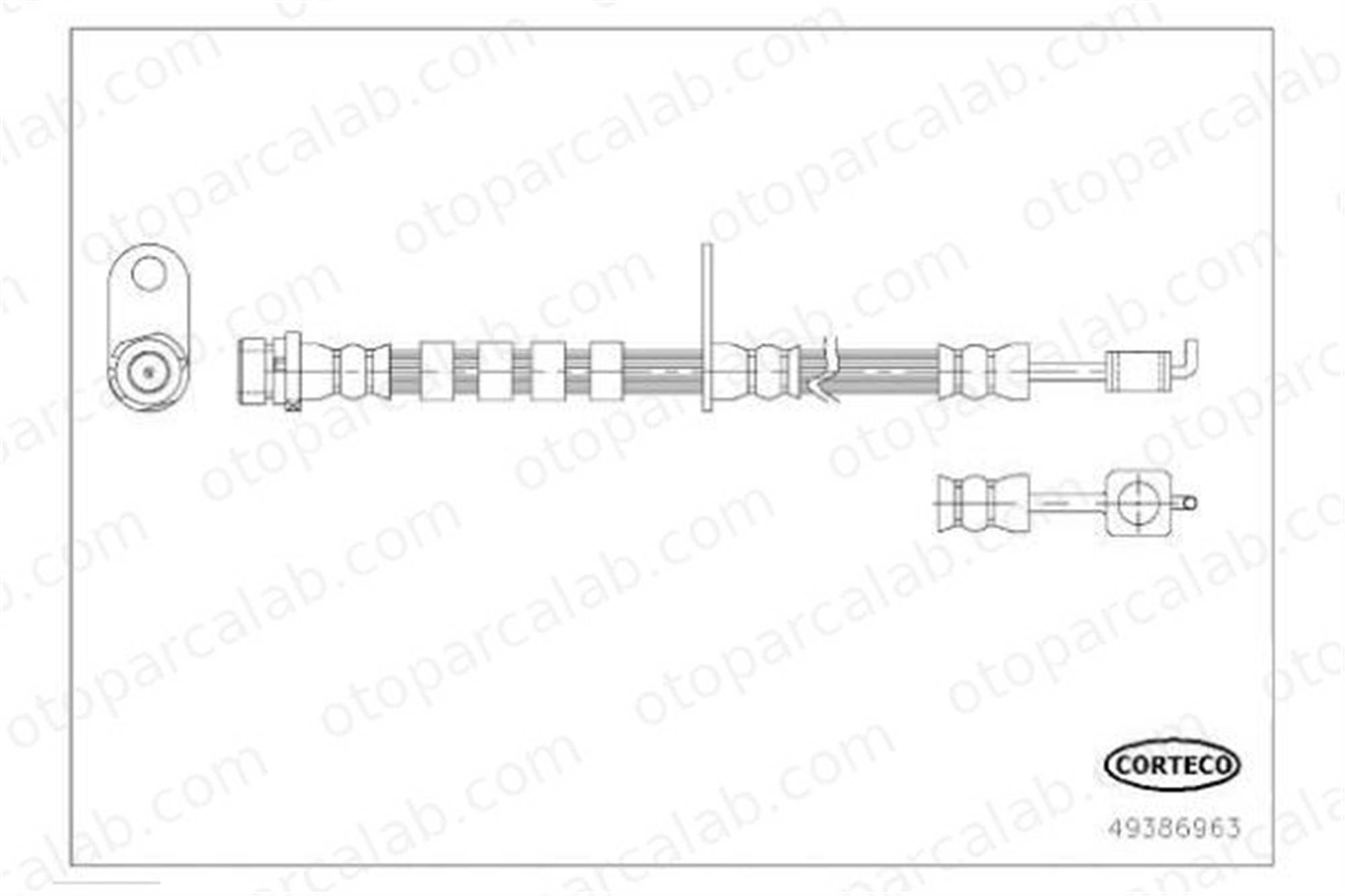 AXAM 03-09-07-0407 Fren Hortumu Ön Sağ FORD FIESTA VI B-MAX AX0309070407 8V512078AC