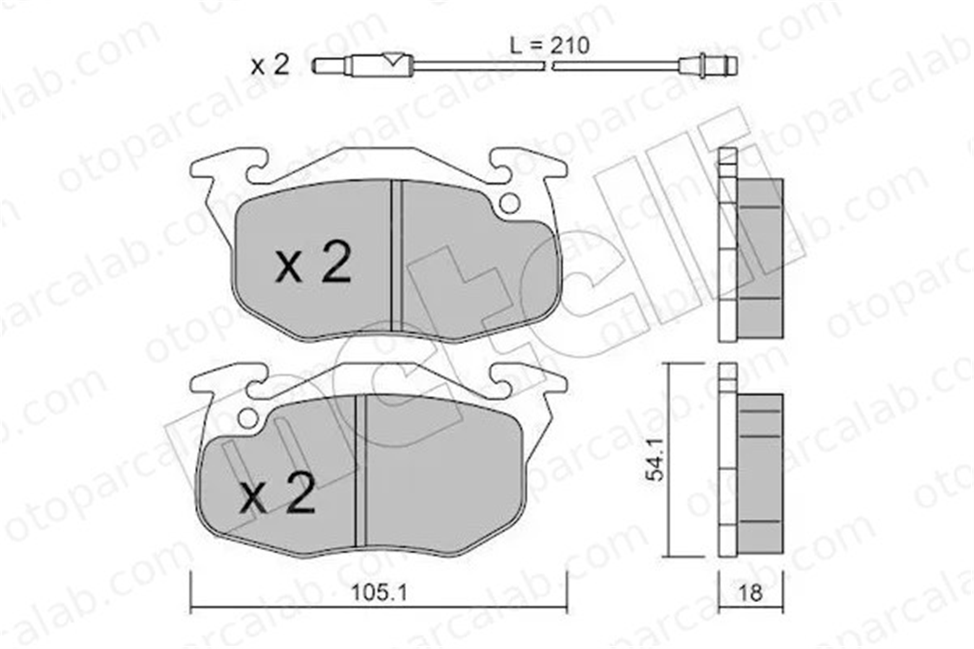 AXAM 03-12-01-3982 Fren Disk Balata Ön PEUGEOT 205 II RENAULT RAPID Kasa/büyük limuzin 7711130034 425043