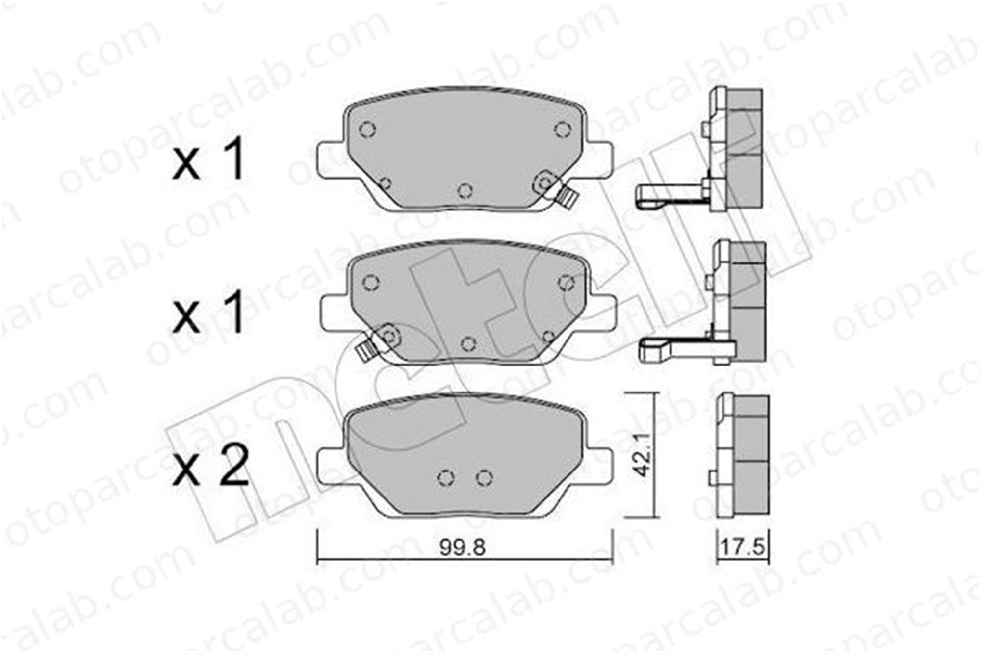 AXAM 15-12-01-4013 Fren Disk Balata Arka FIAT TIPO Hatchback TIPO Sedan 77367717