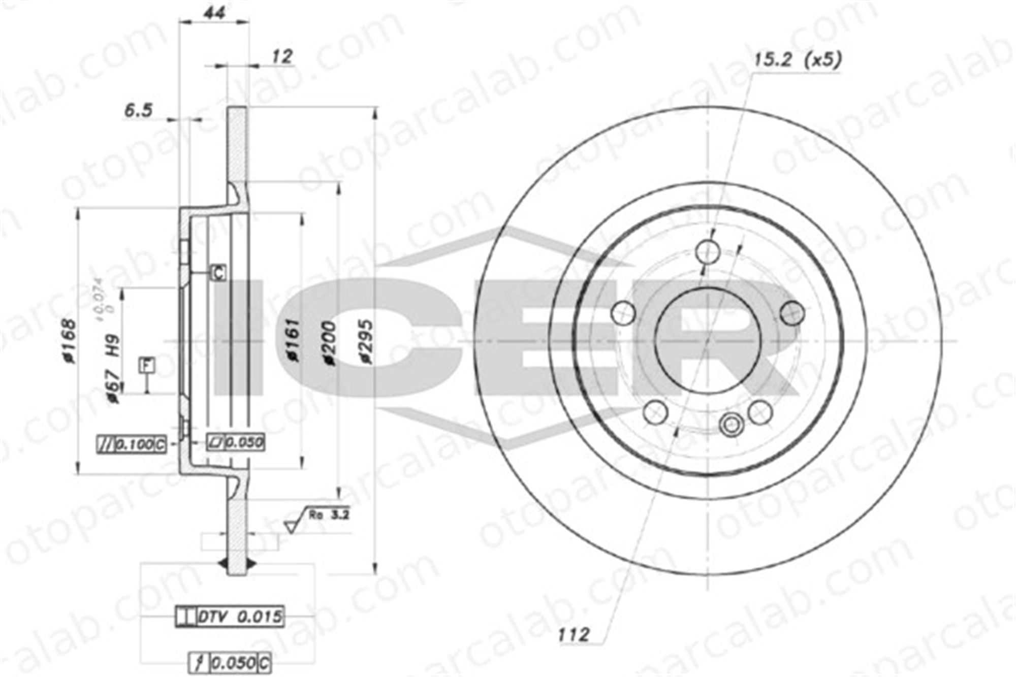 AYD 51614 Fren Disk Ayna Arka Sağ ve Sol MERCEDES-BENZ A-SERISI A-SERISI Sedan 2474230212 A2474230212