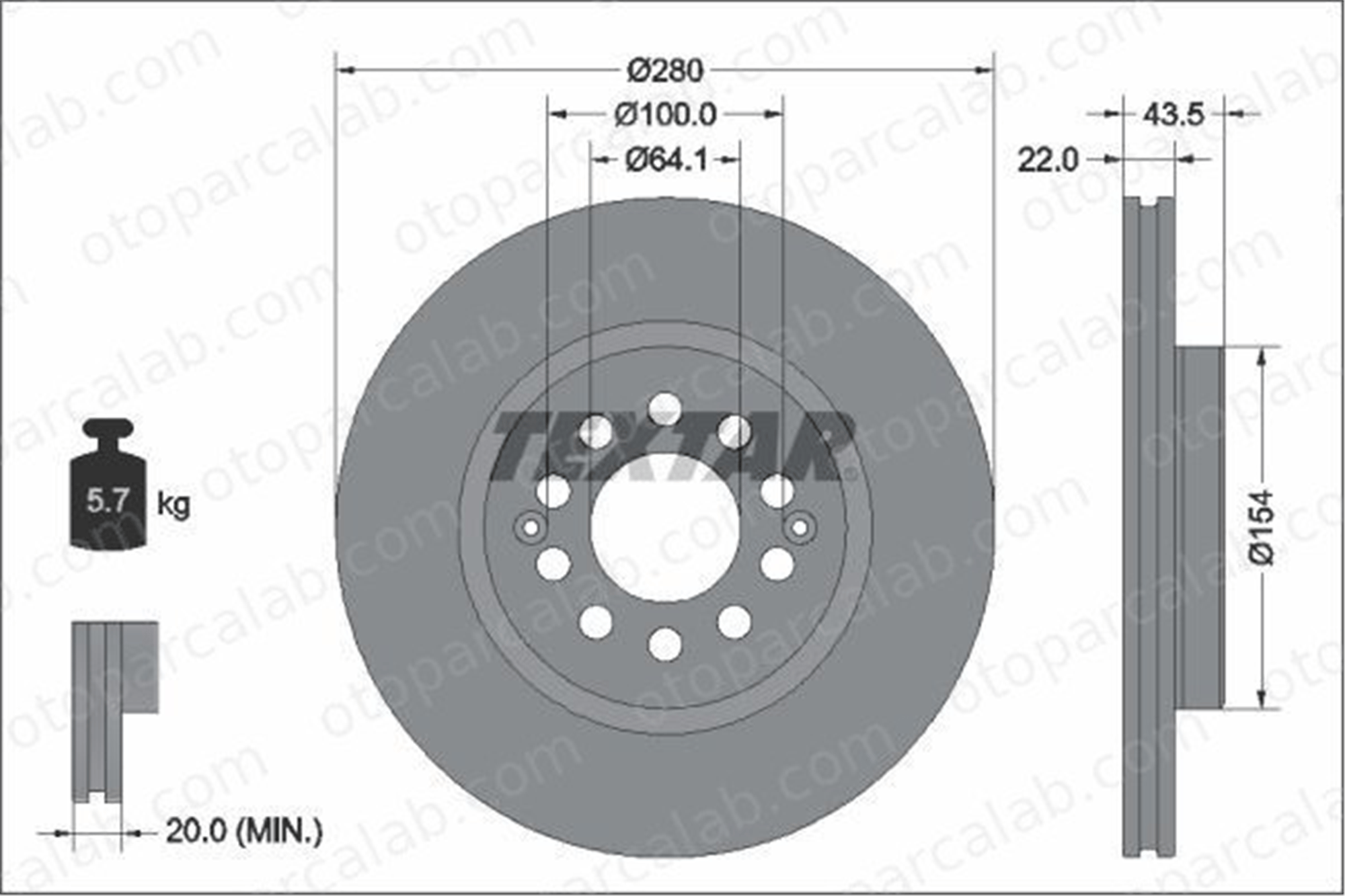 AYD 51623 Fren Disk Ayna Ön Sağ ve Sol MG MG ZS SUV 10266048