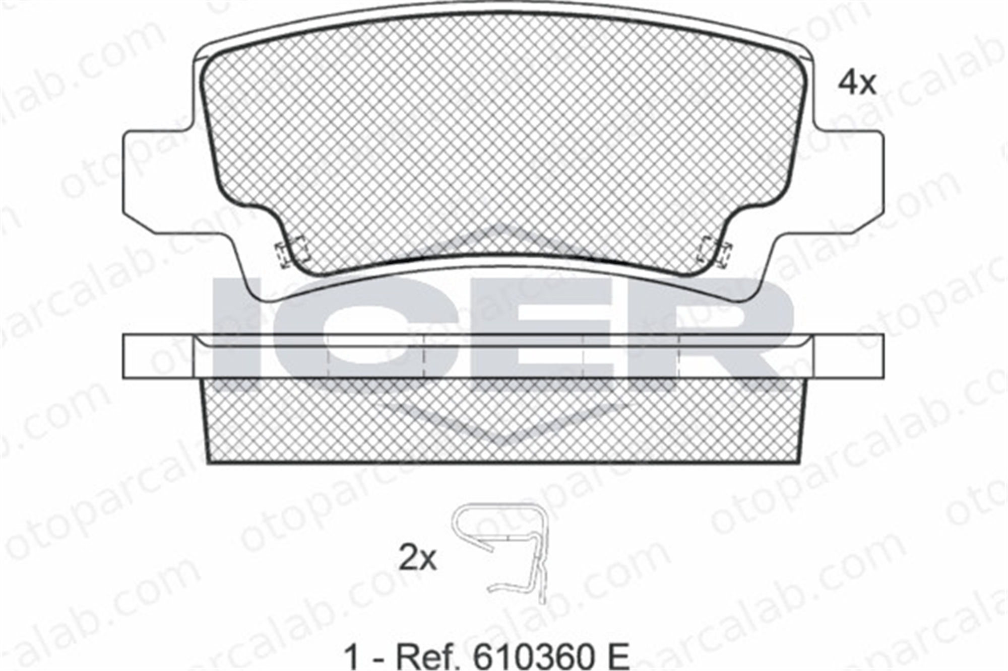 AYD 60044AA Fren Disk Balata Arka TOYOTA COROLLA COROLLA Sedan 446602020 8660000742