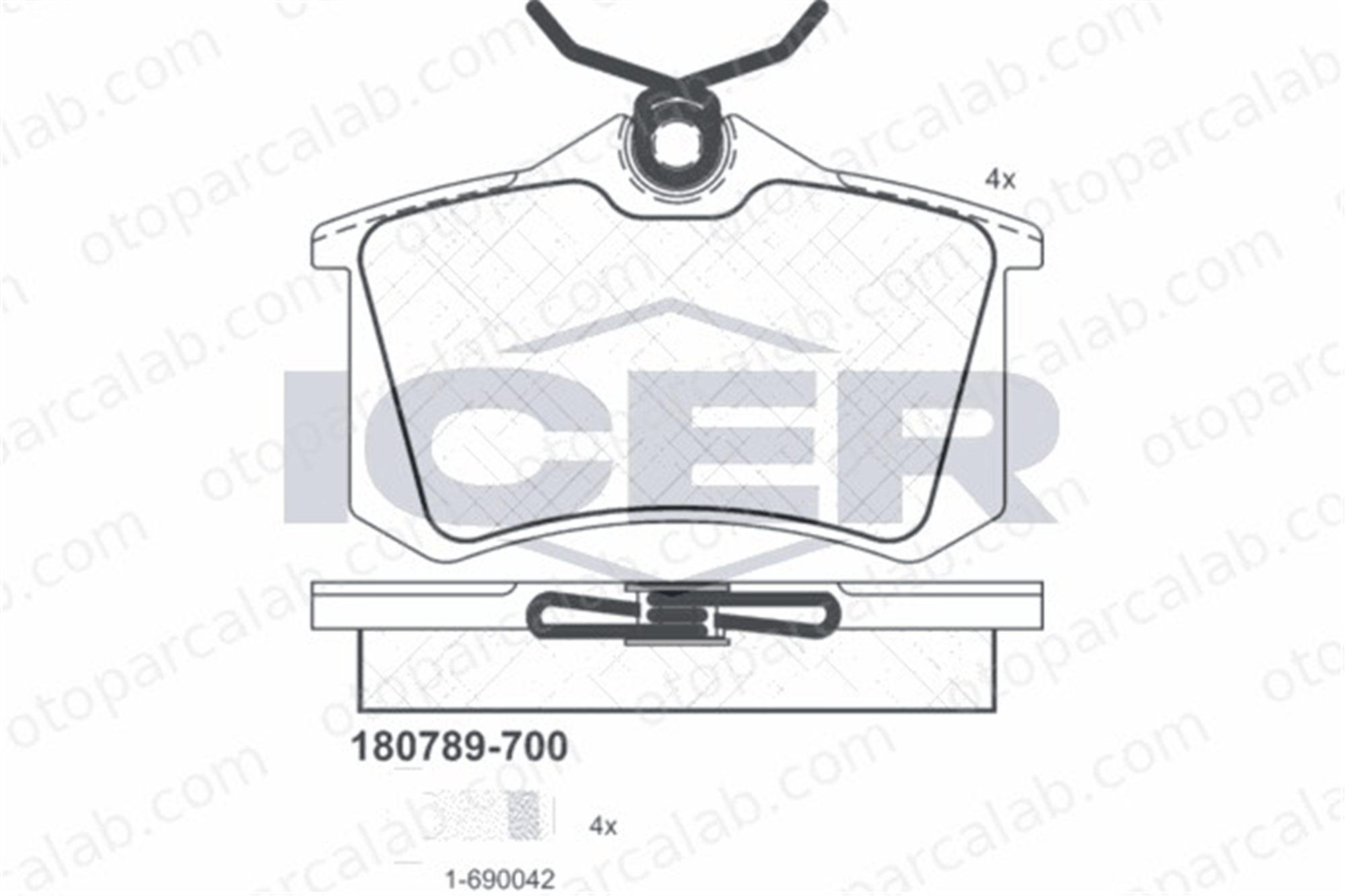 AYD 60099BA Fren Disk Balata Arka AUDI A6 C5 Avant A6 C5 191615415A 191698451